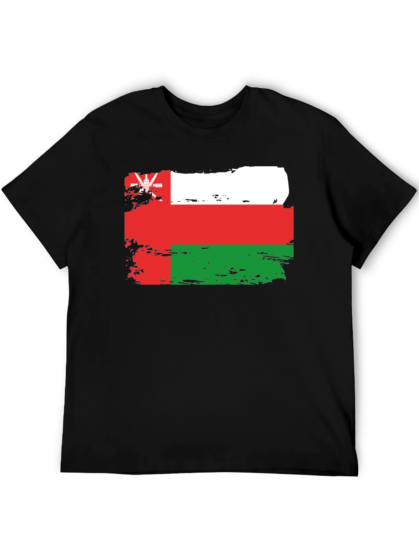 Oman Flag T-Shirt: Distressed Style Tee