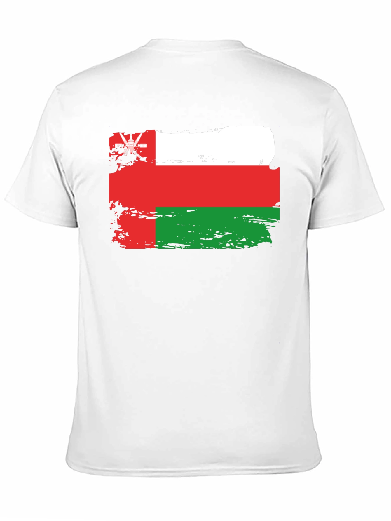 Oman Flag T-Shirt: Distressed Style Tee