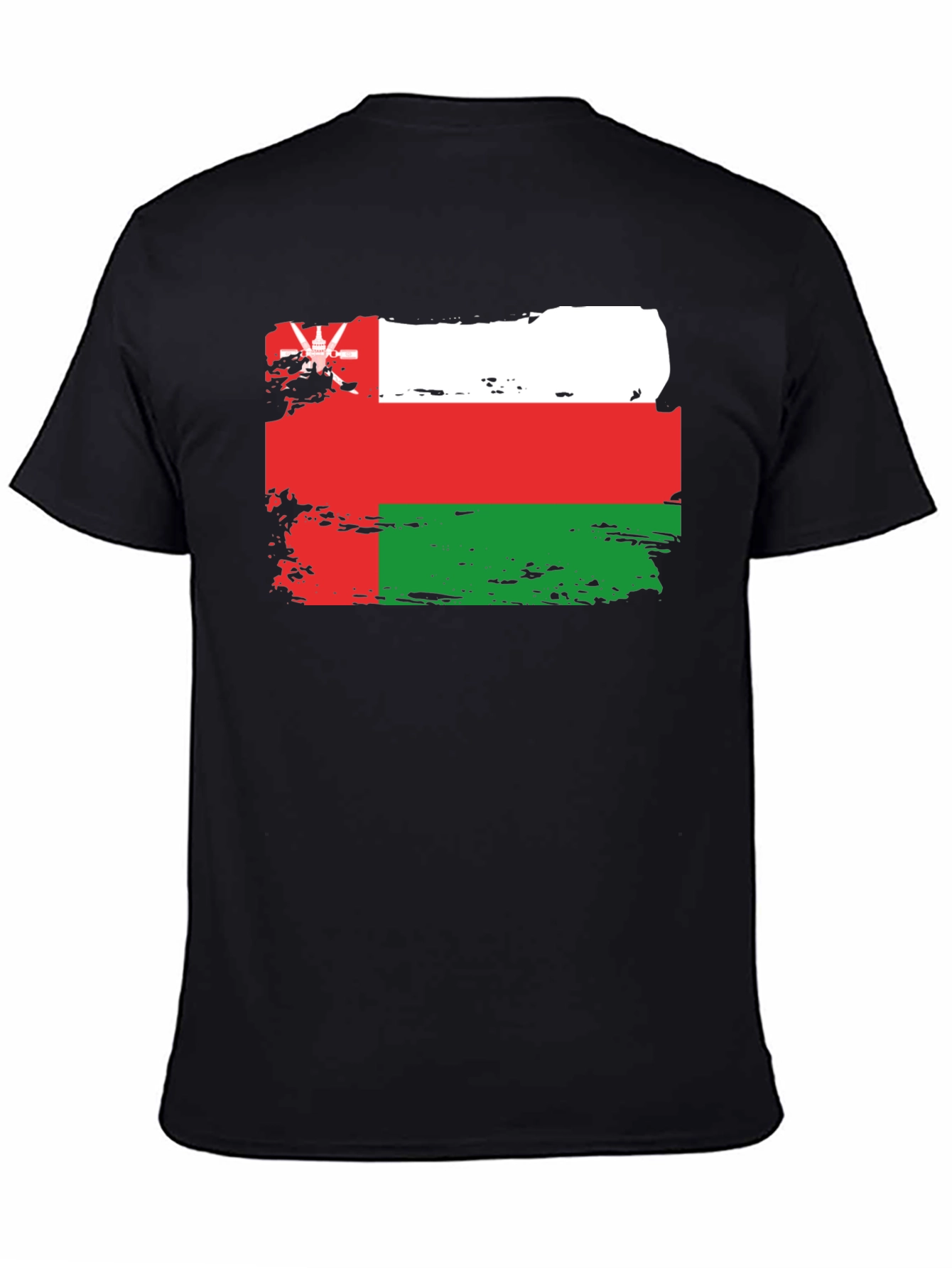 Oman Flag T-Shirt: Distressed Style Tee