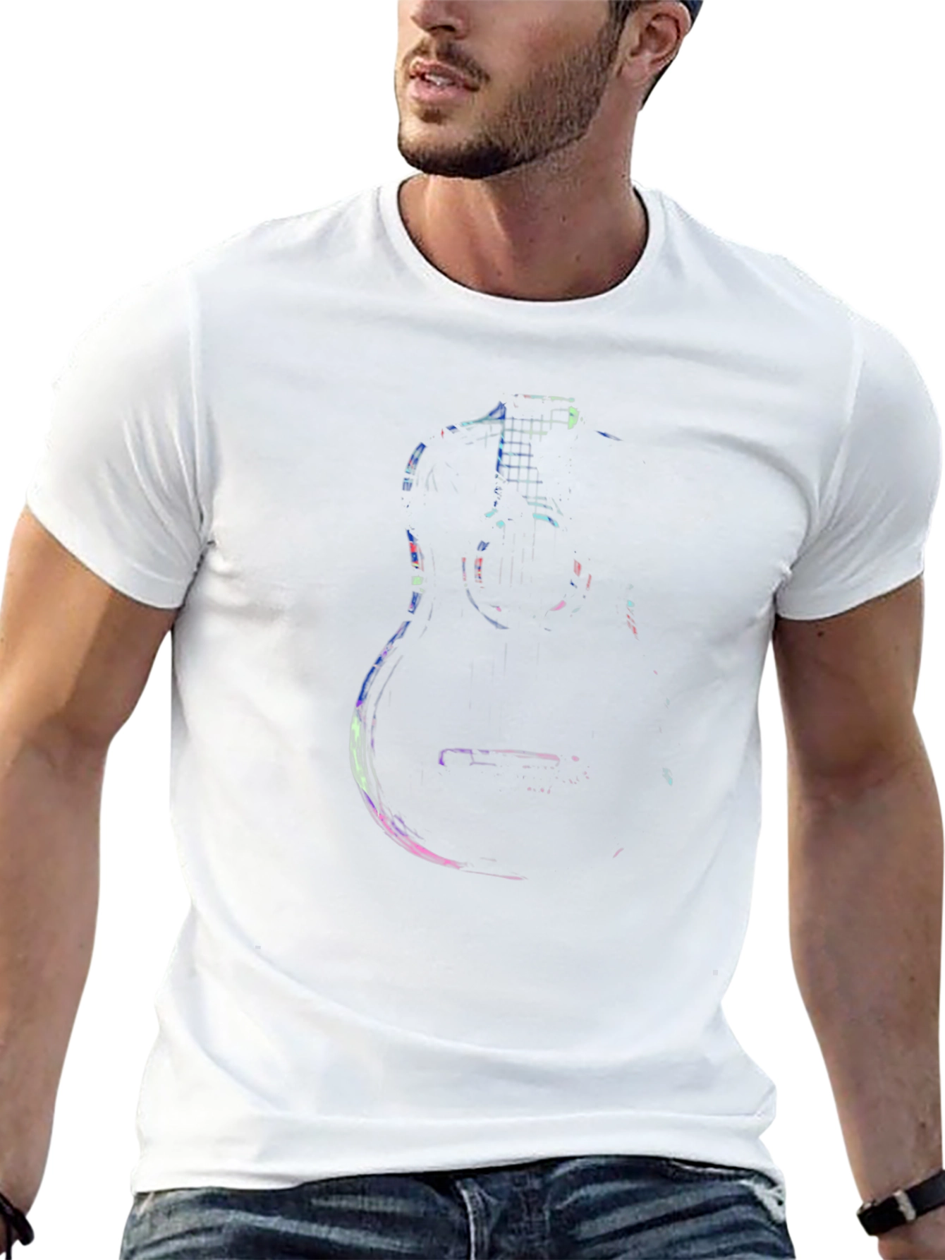 Guitar Graphic Black Tee - Music Lovers Essential
