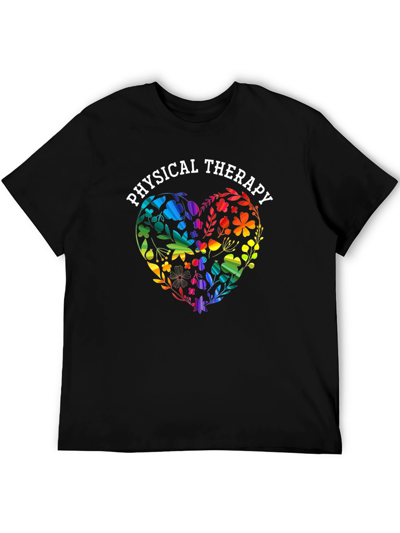 Physical Therapy Heart Floral T-Shirt