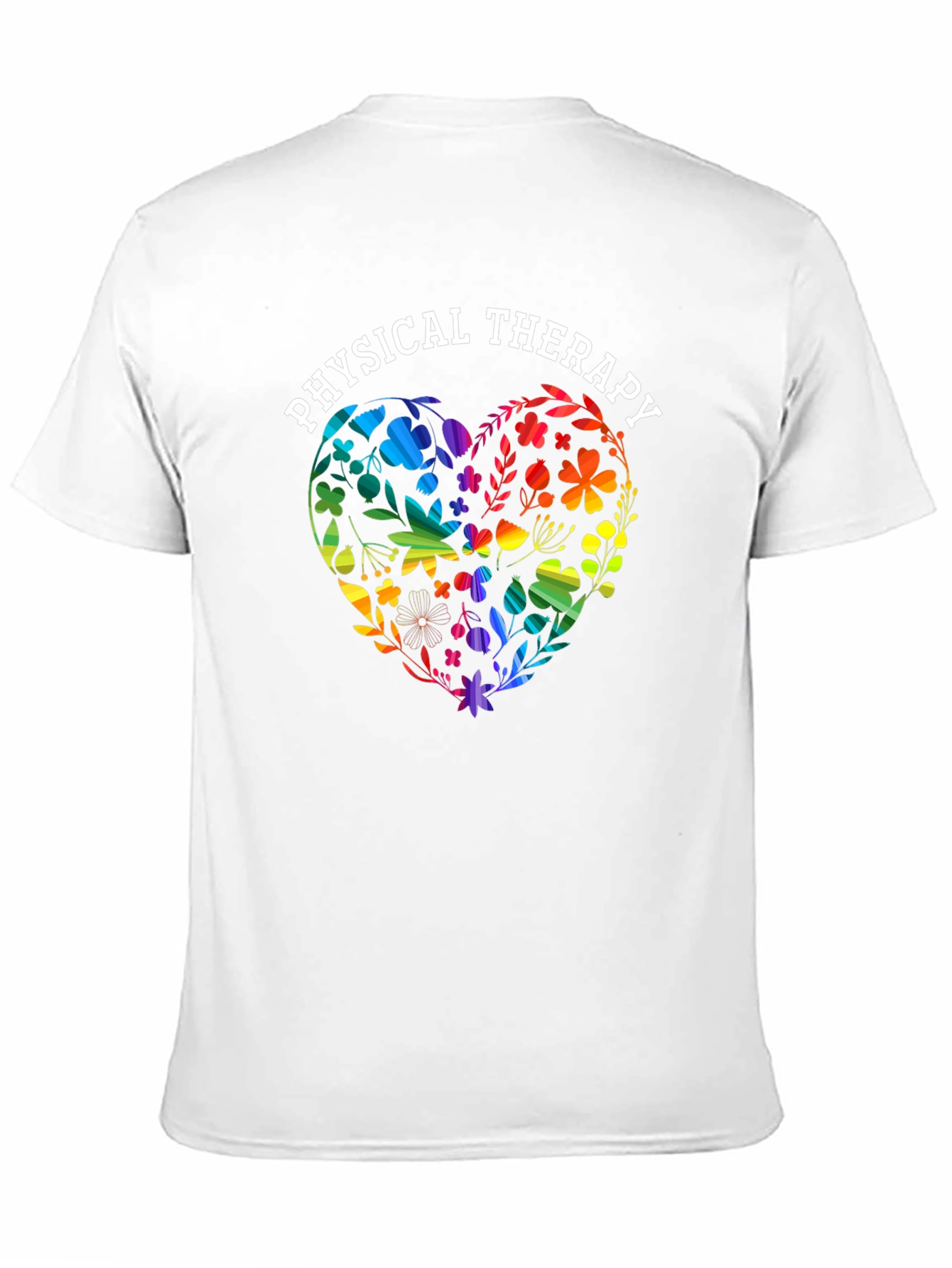 Physical Therapy Heart Floral T-Shirt