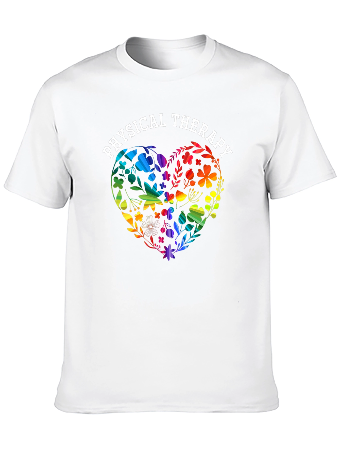 Physical Therapy Heart Floral T-Shirt