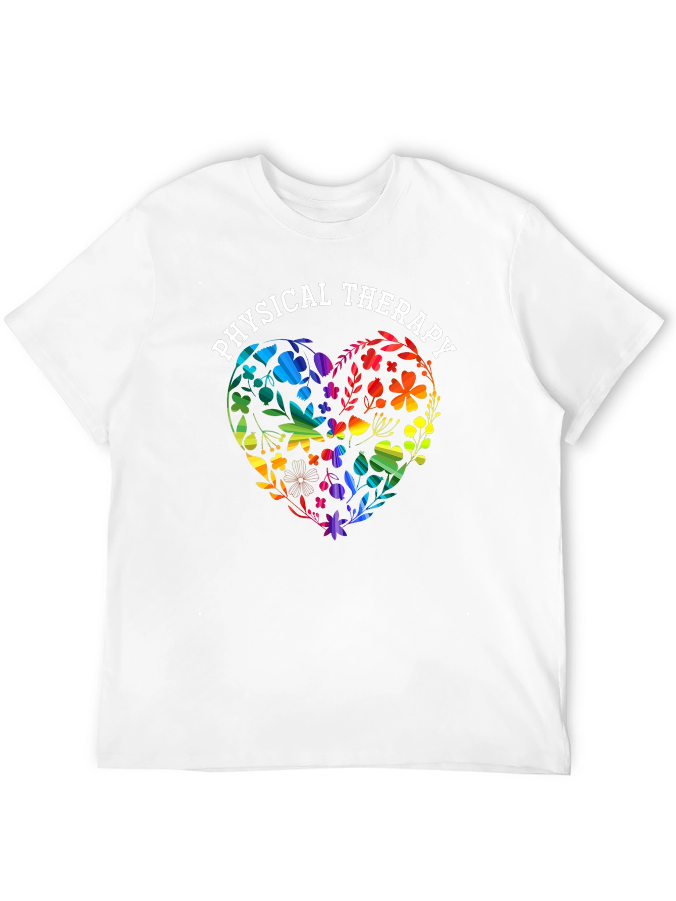 Physical Therapy Heart Floral T-Shirt