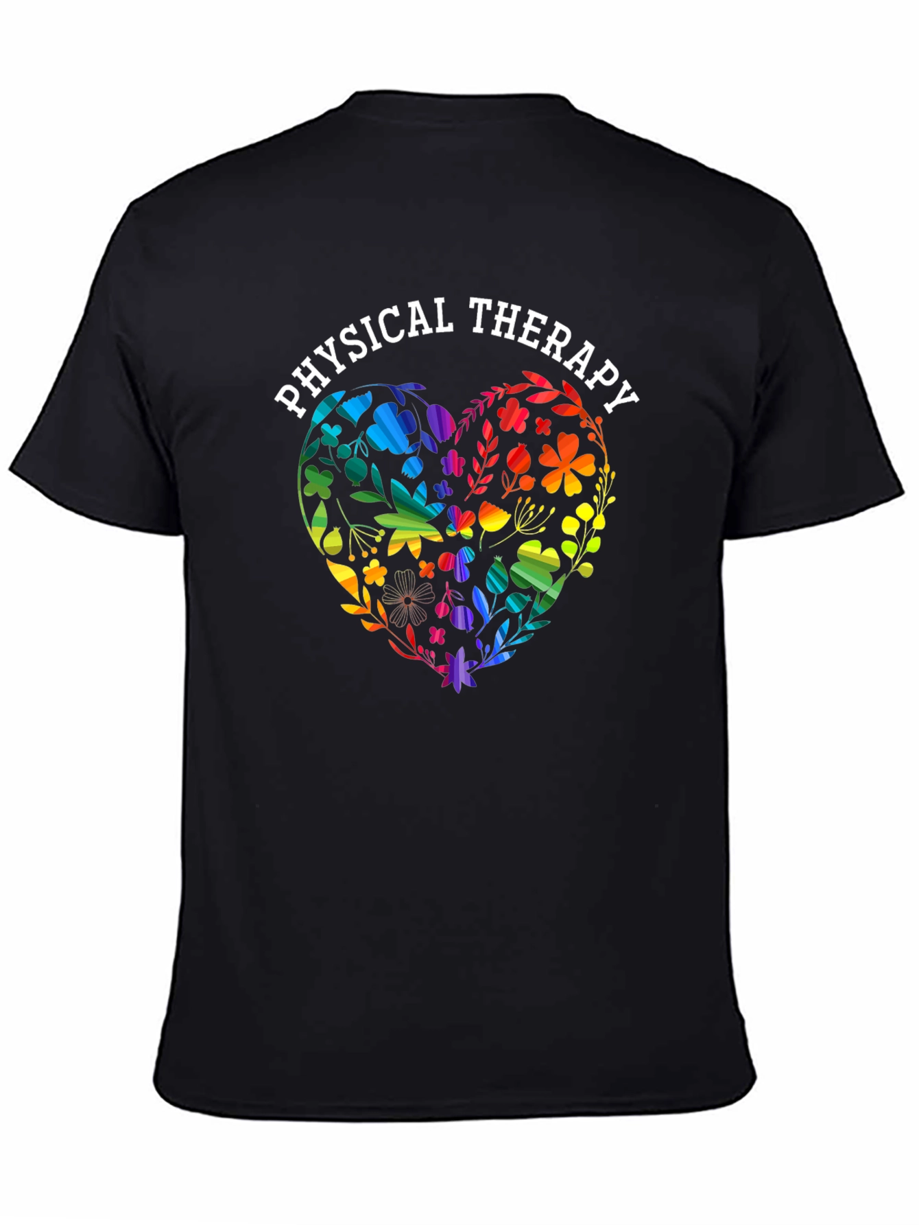 Physical Therapy Heart Floral T-Shirt