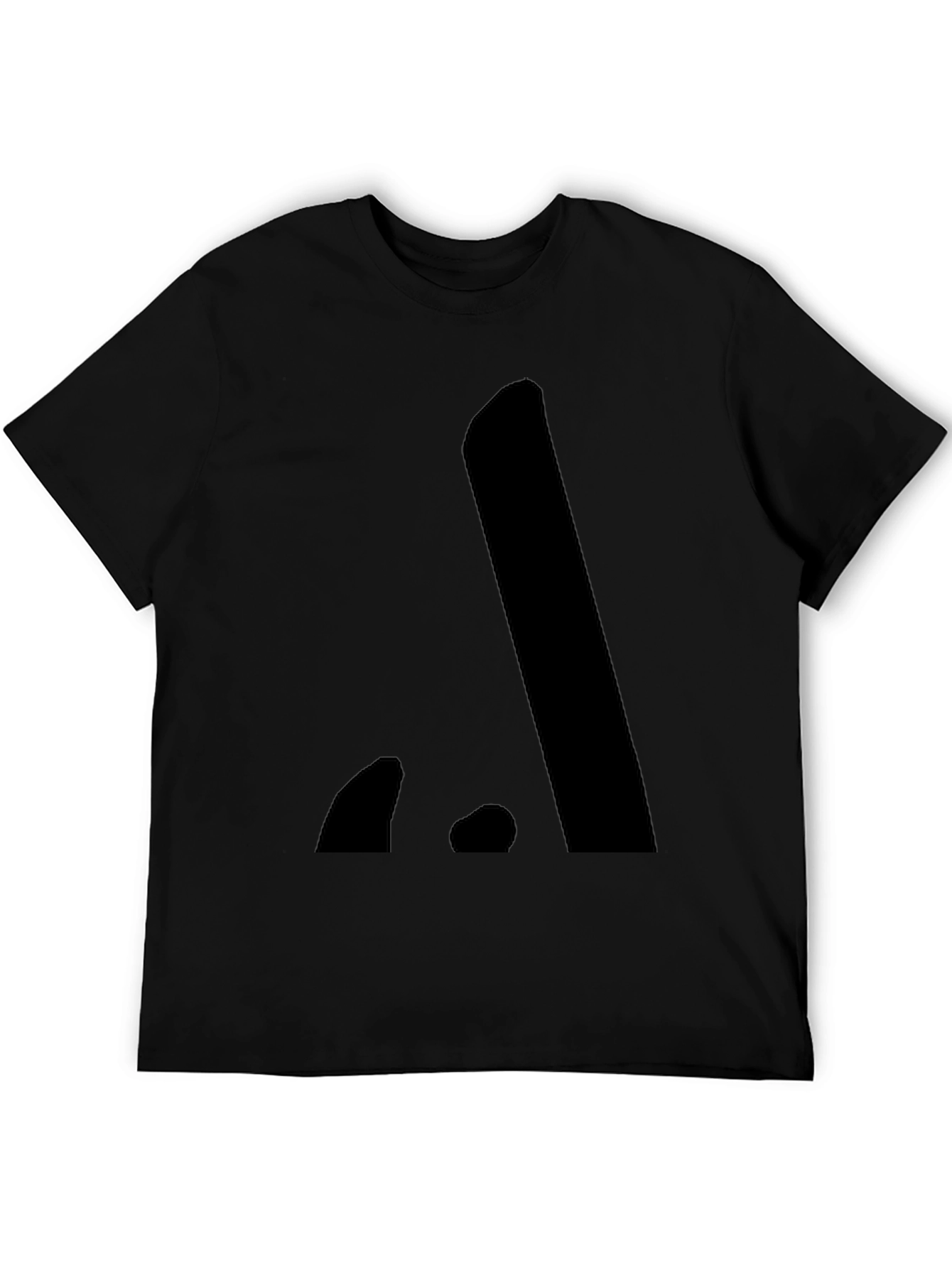 Minimalist Black Cotton Graphic Tee