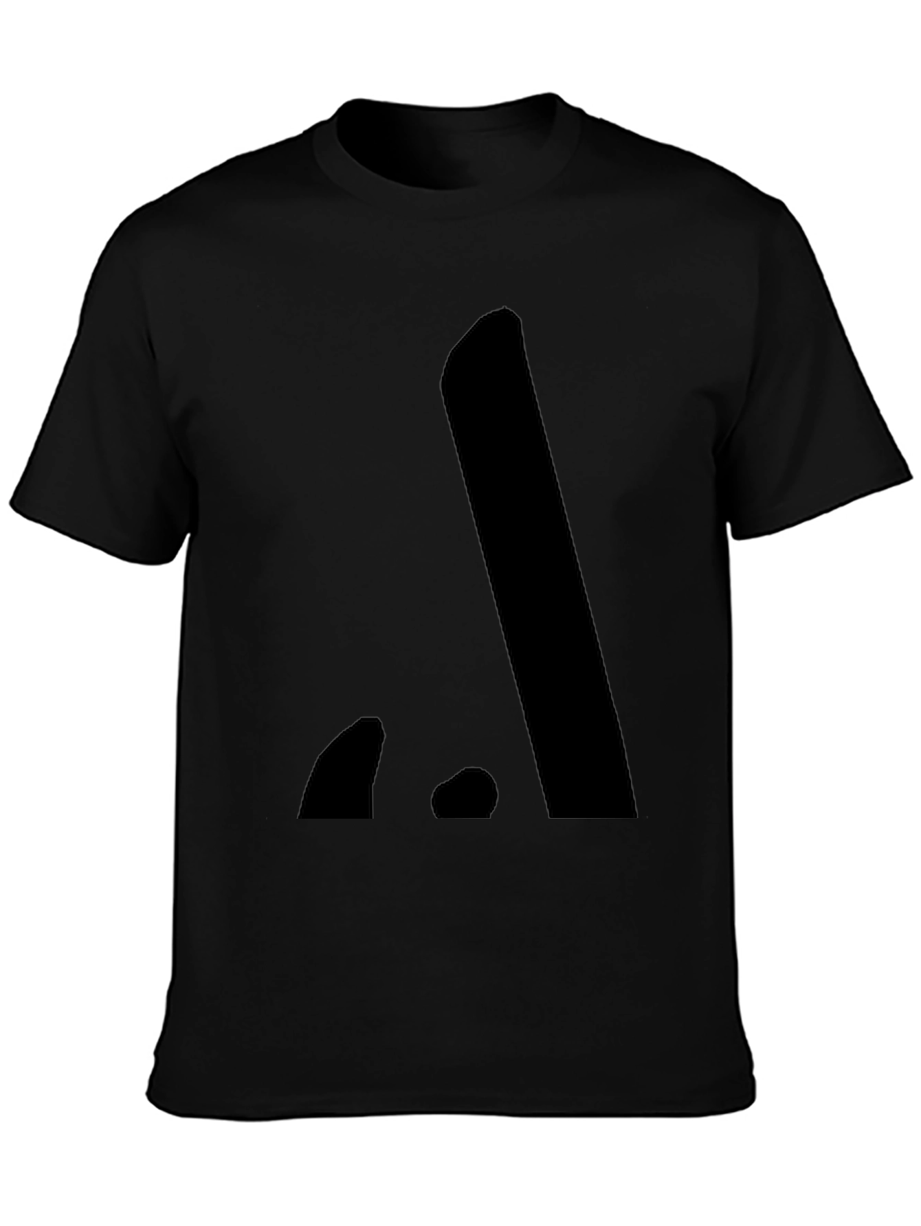 Minimalist Black Cotton Graphic Tee