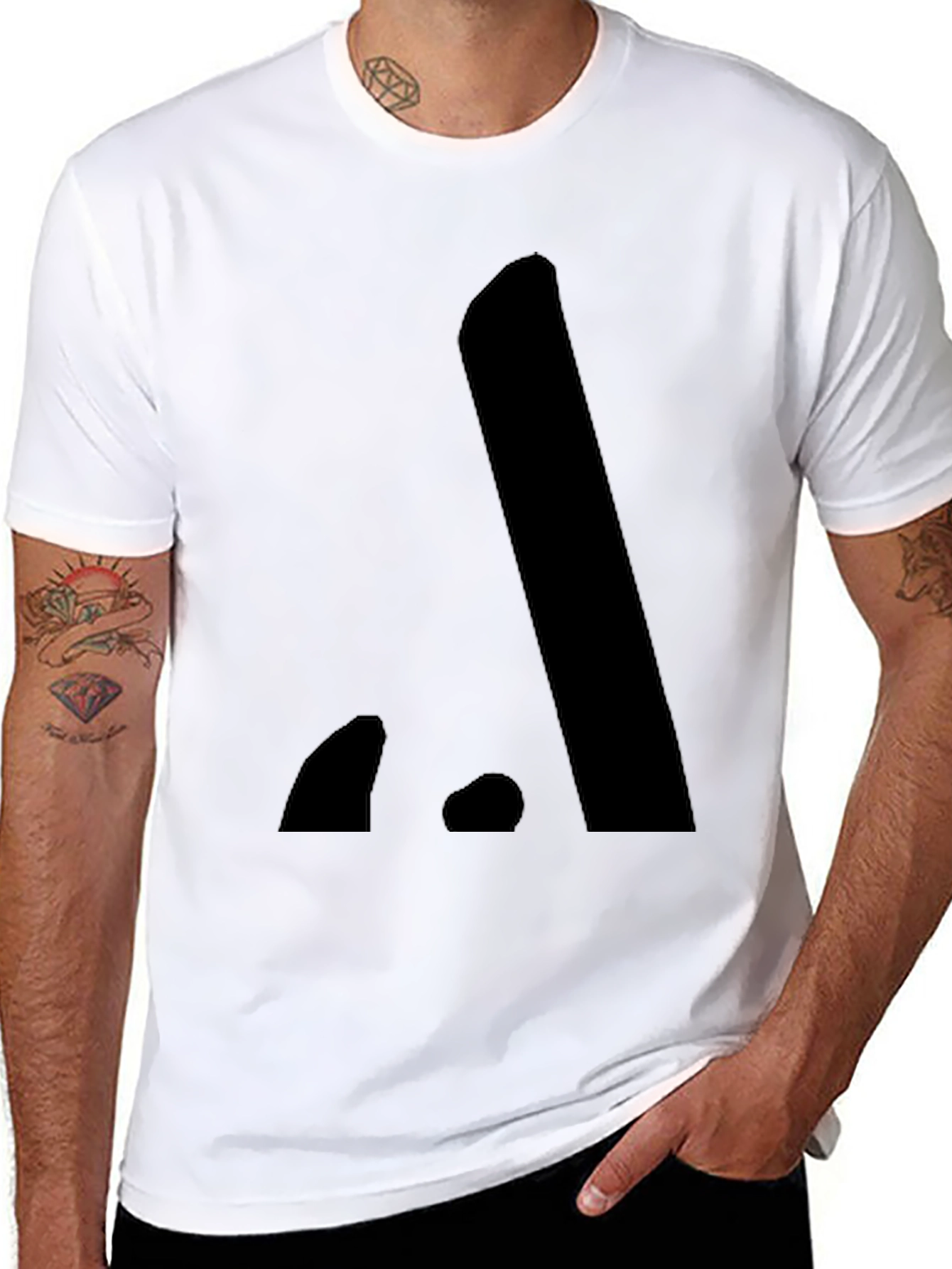 Minimalist Black Cotton Graphic Tee