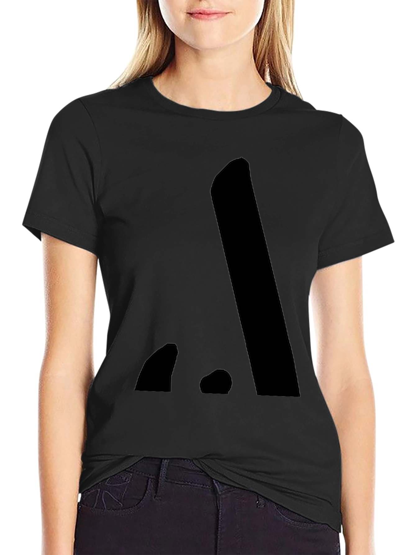 Minimalist Black Cotton Graphic Tee