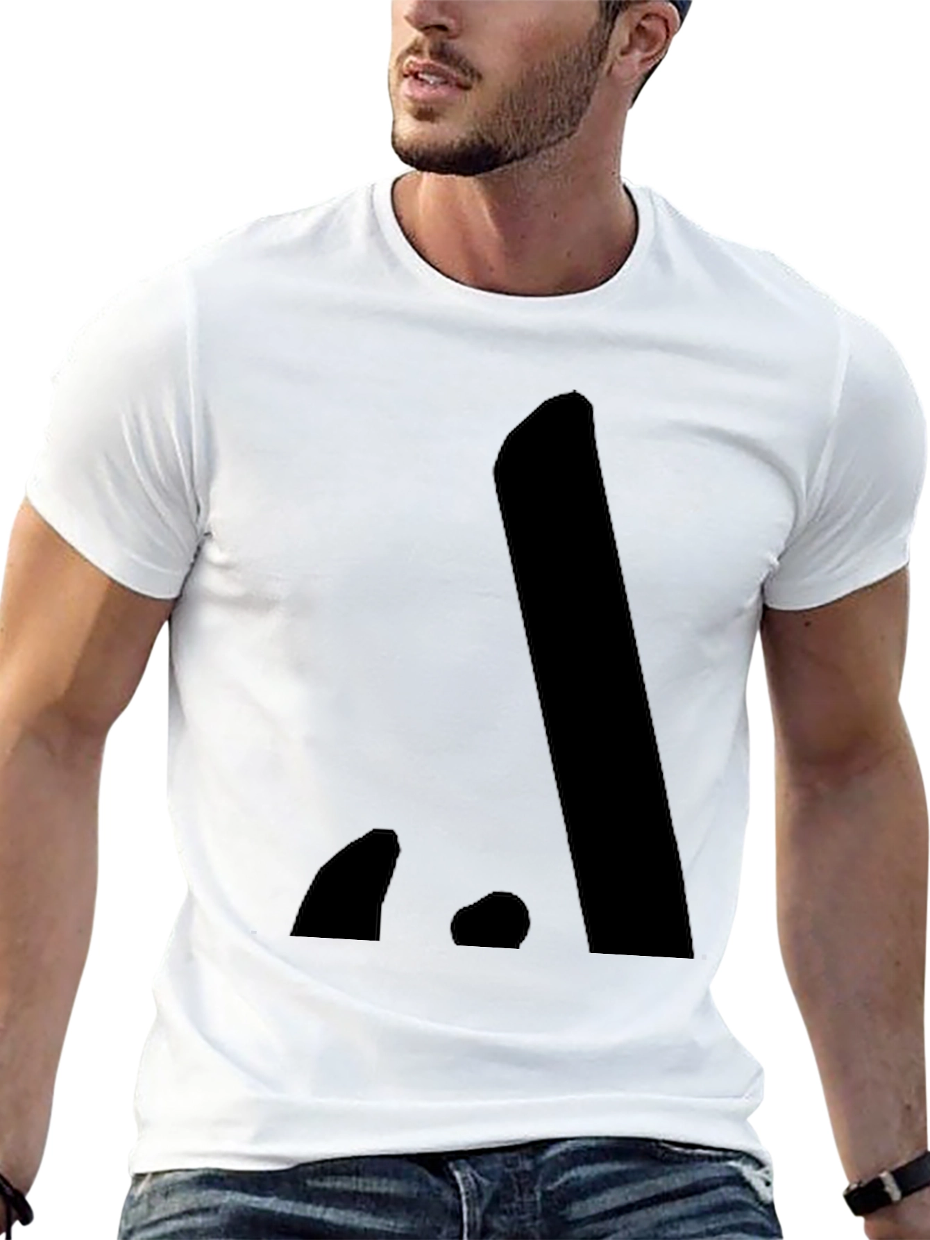 Minimalist Black Cotton Graphic Tee