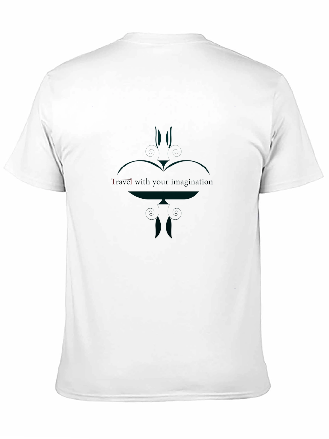 Black Graphic Tee - Travel With Your Imagination