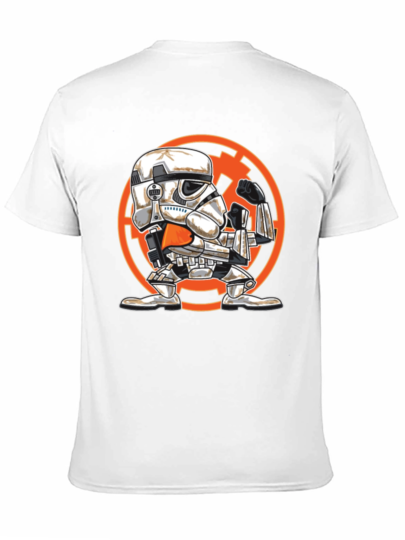 Stormtrooper Cartoon Graphic T-Shirt - Black