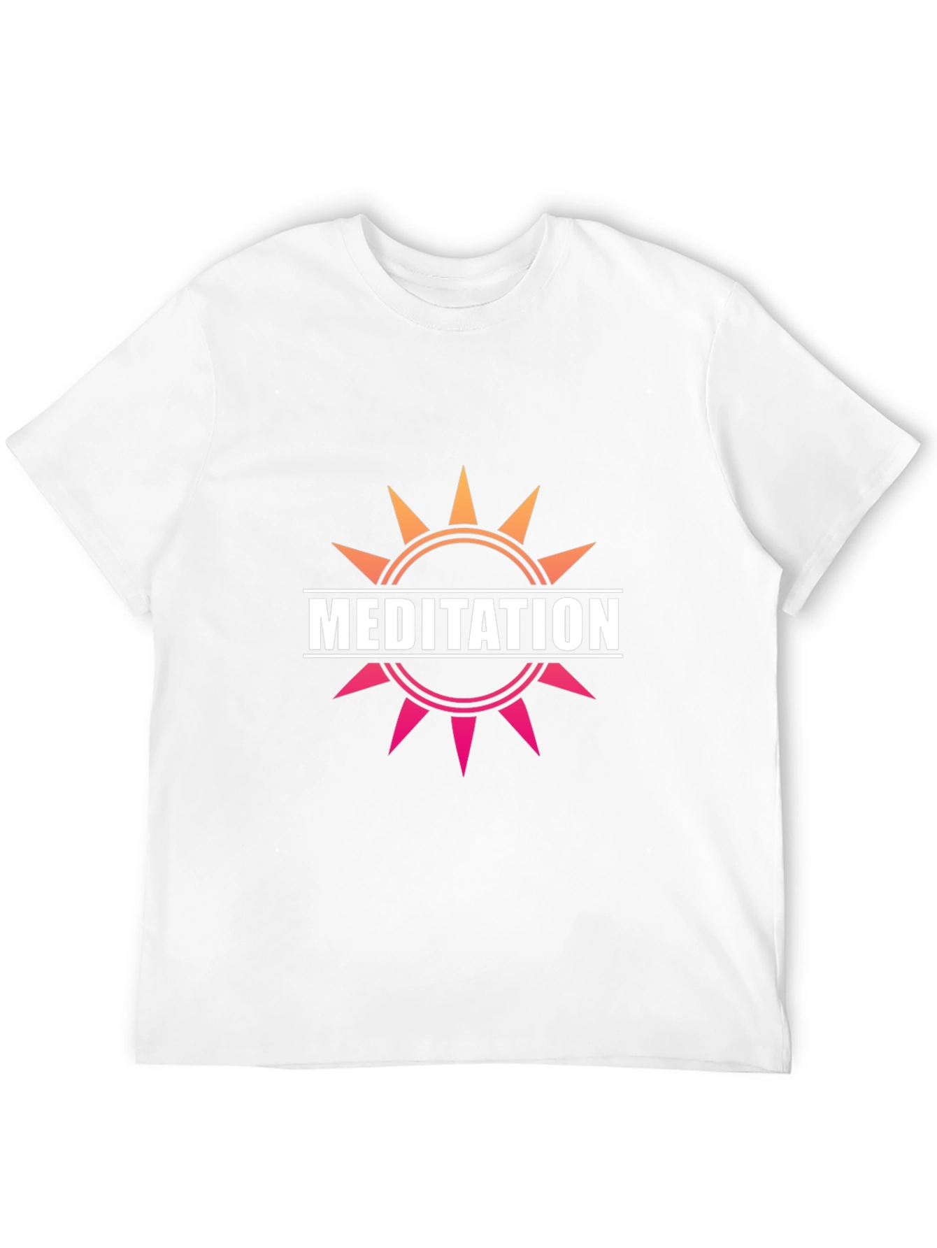 Meditation Sun Graphic Tee - Unisex Black T-Shirt