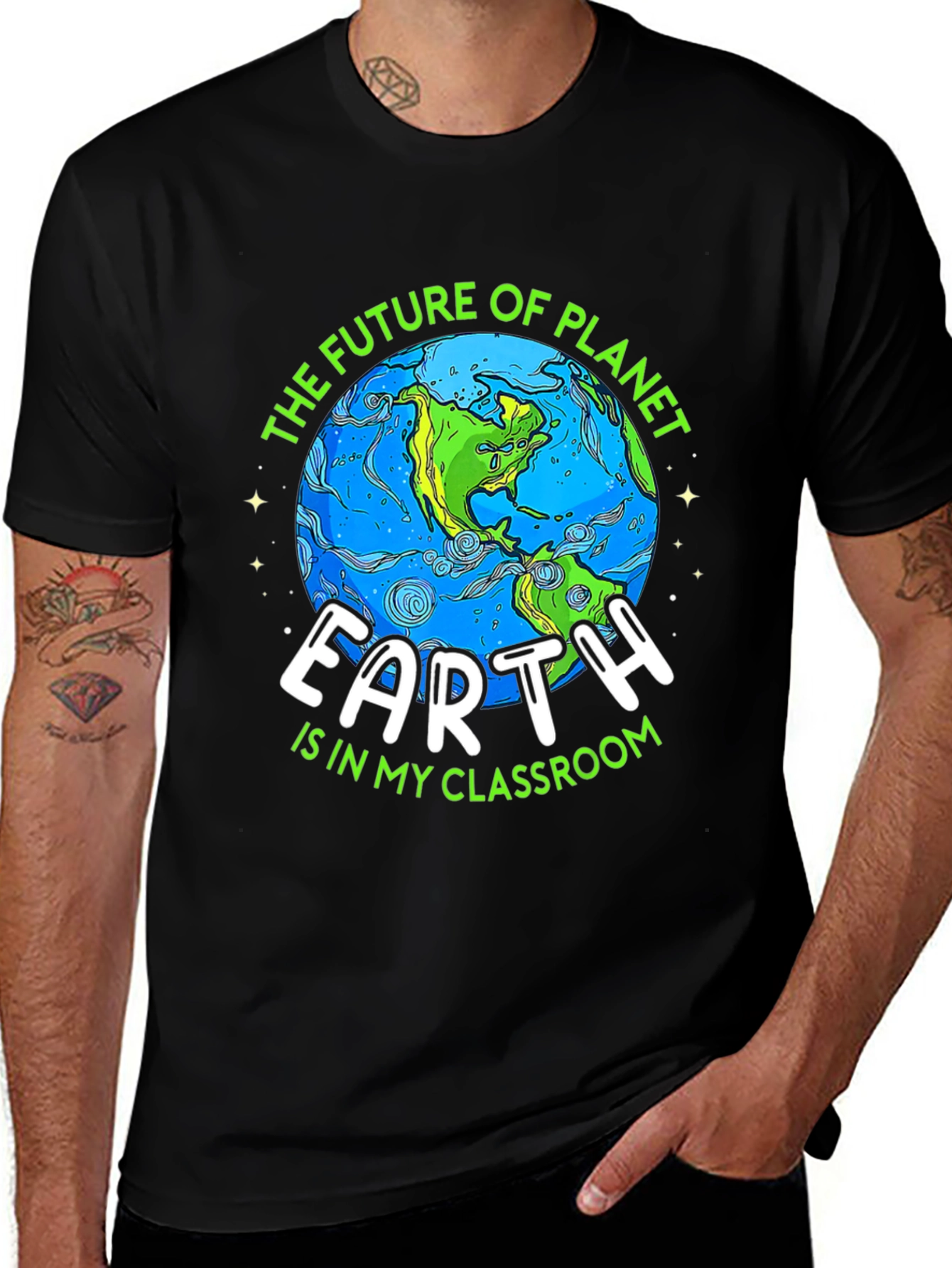 Earth Day Teacher T-Shirt Planet Classroom