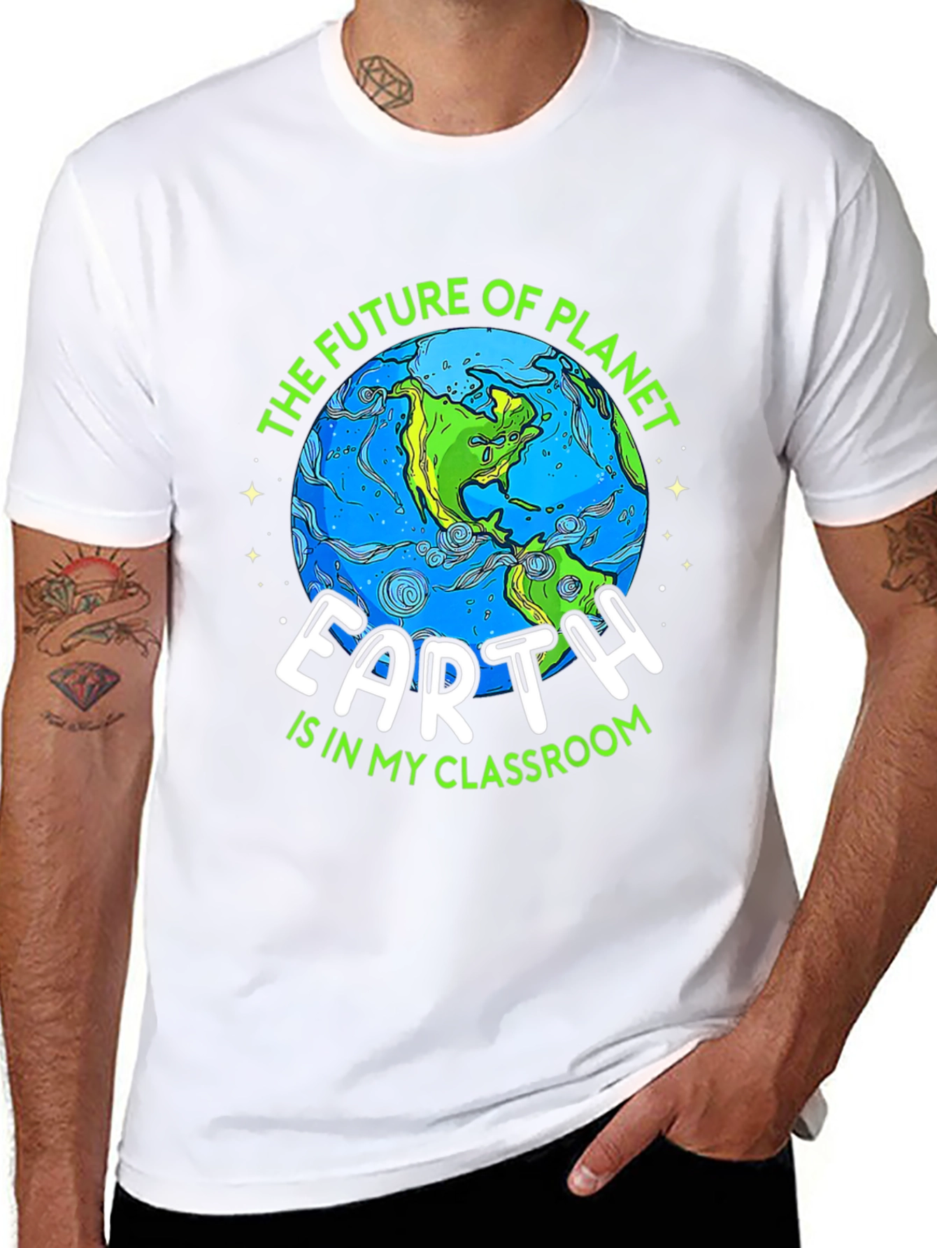 Earth Day Teacher T-Shirt Planet Classroom