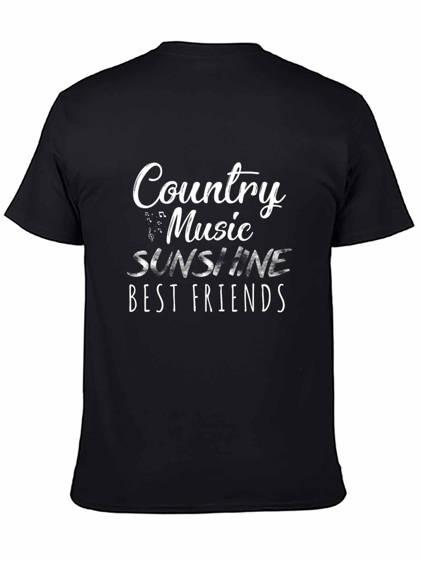 Country Music Sunshine & Best Friends Black Tee