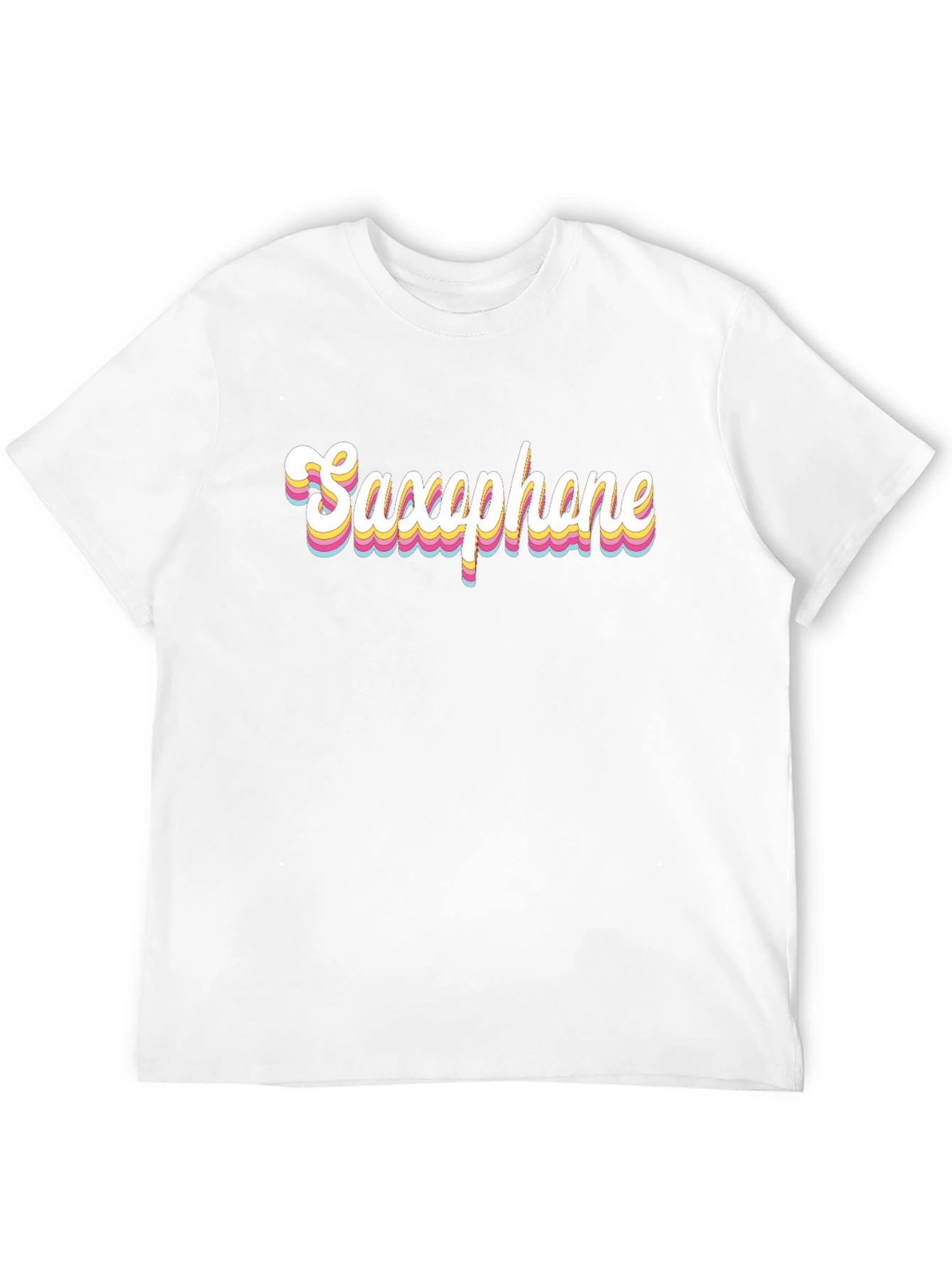 Saxophone Retro Graphic Tee - Black T-Shirt