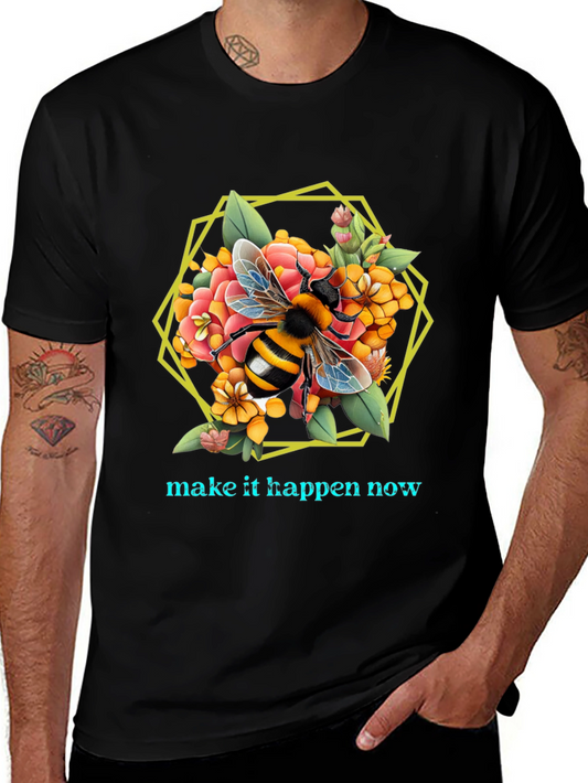 Bee Floral Graphic T-Shirt