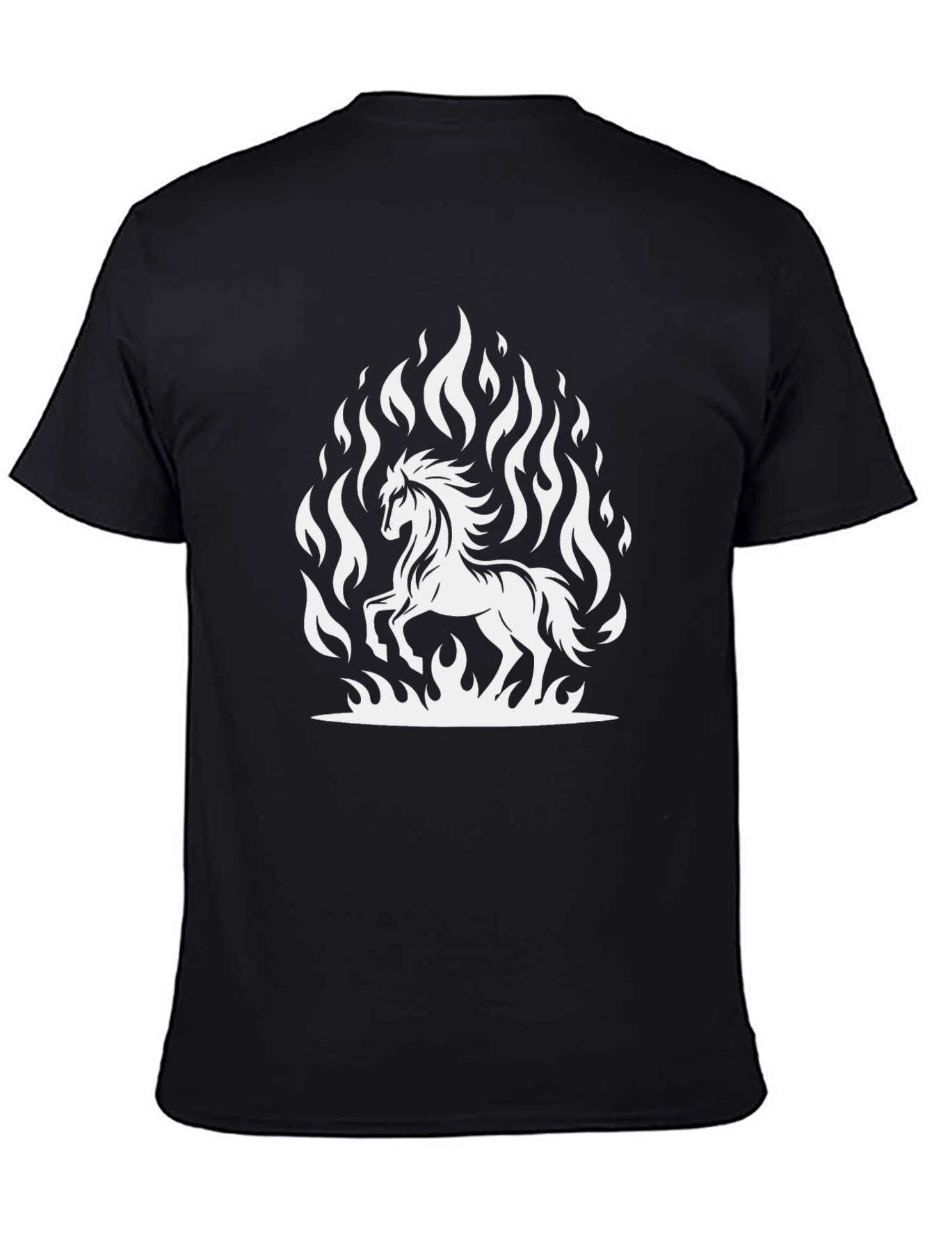 Flaming Horse Graphic T-Shirt