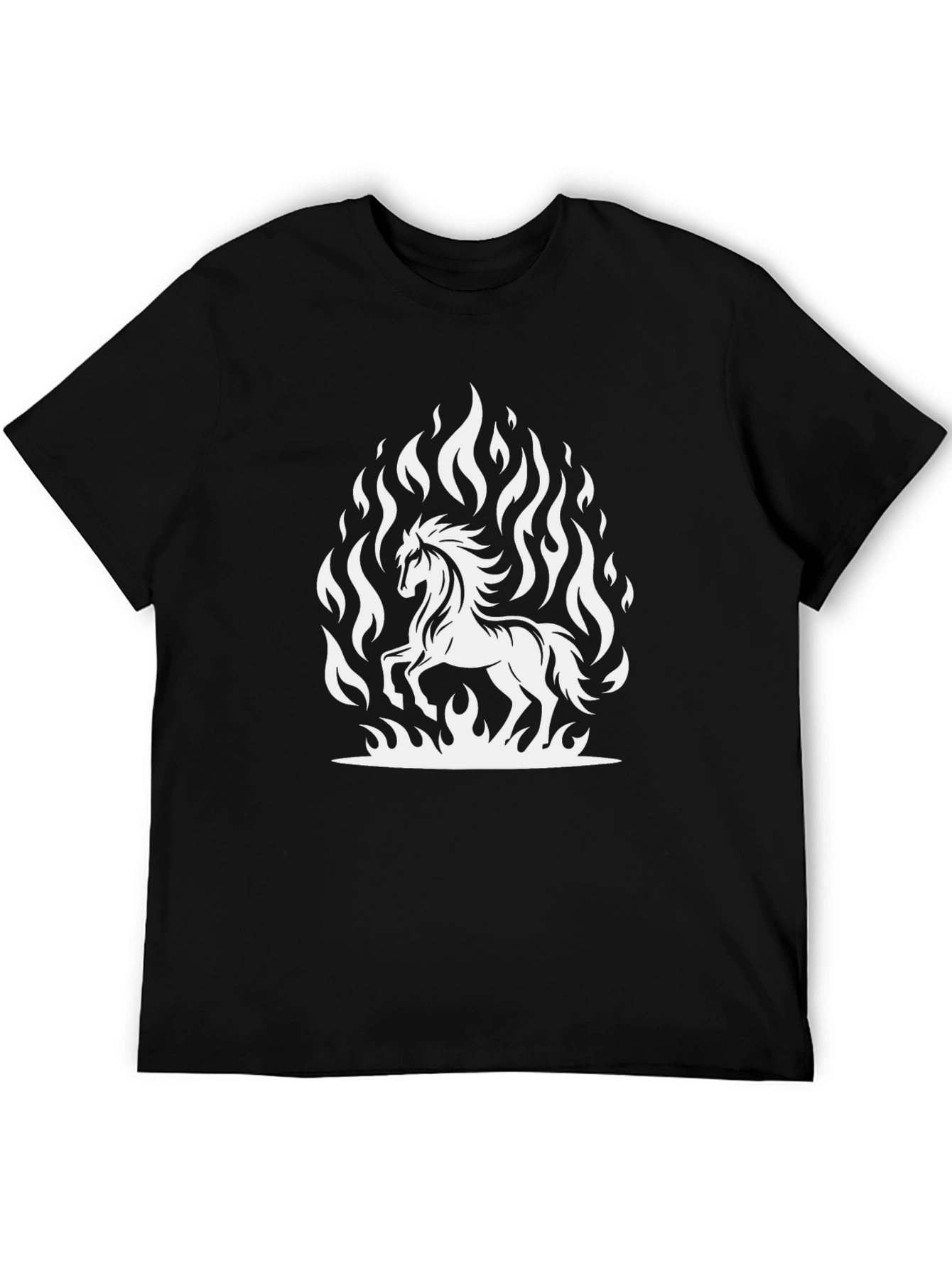 Flaming Horse Graphic T-Shirt