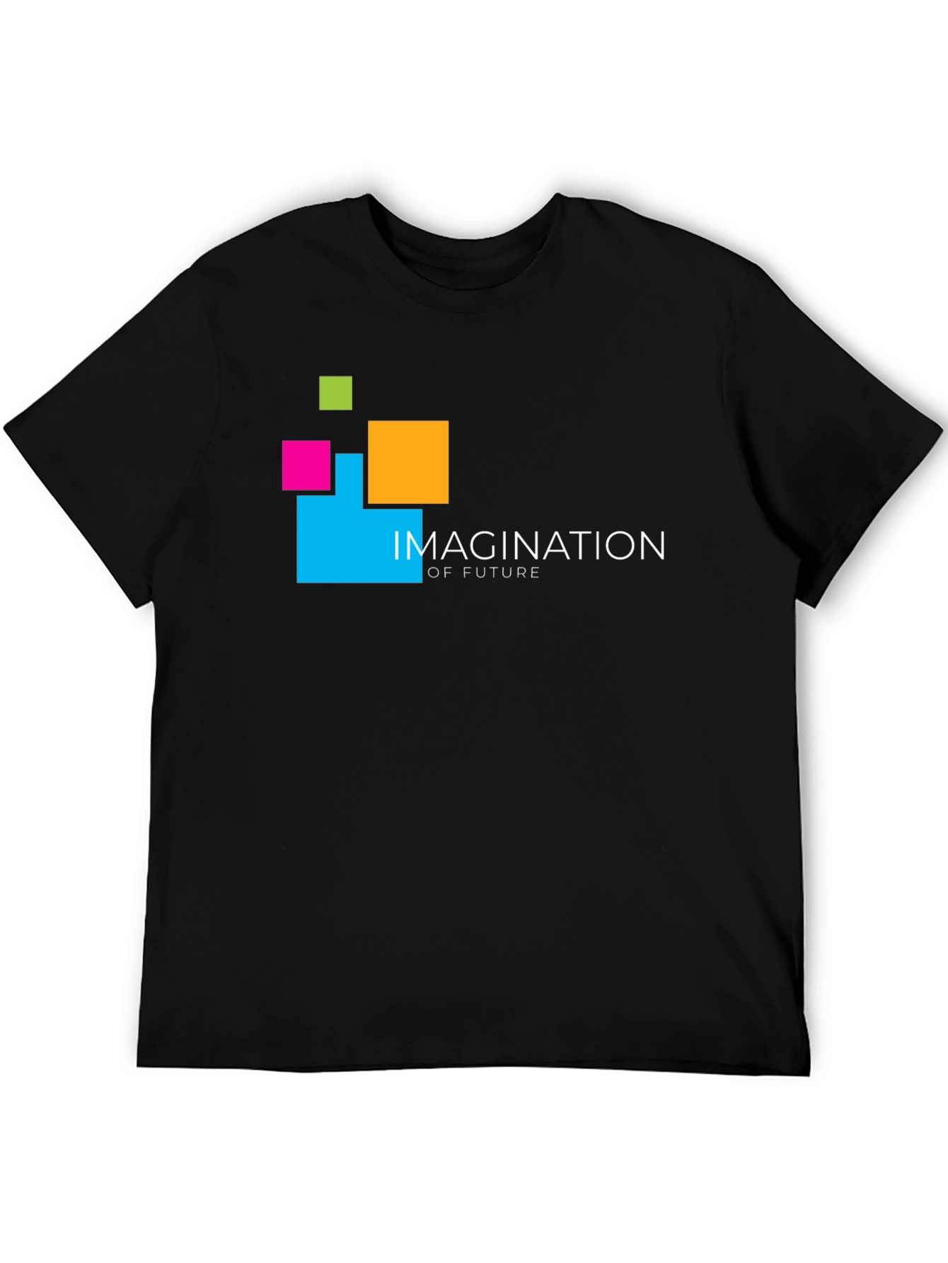 Imagination of Future Black Graphic T-Shirt