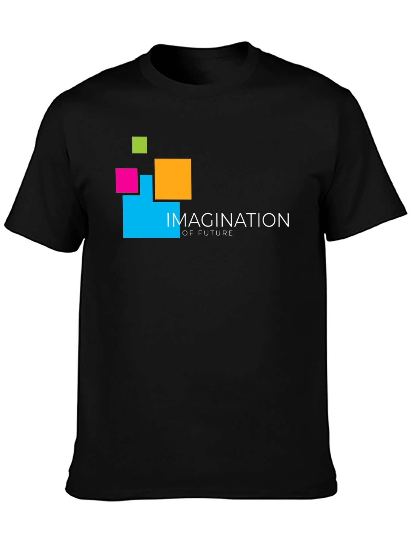 Imagination of Future Black Graphic T-Shirt