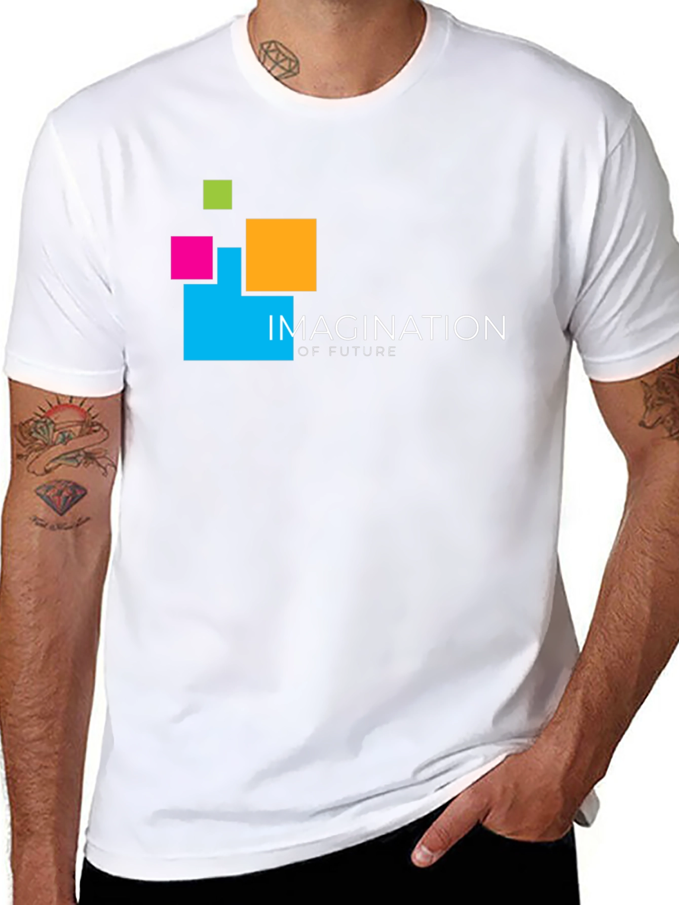 Imagination of Future Black Graphic T-Shirt