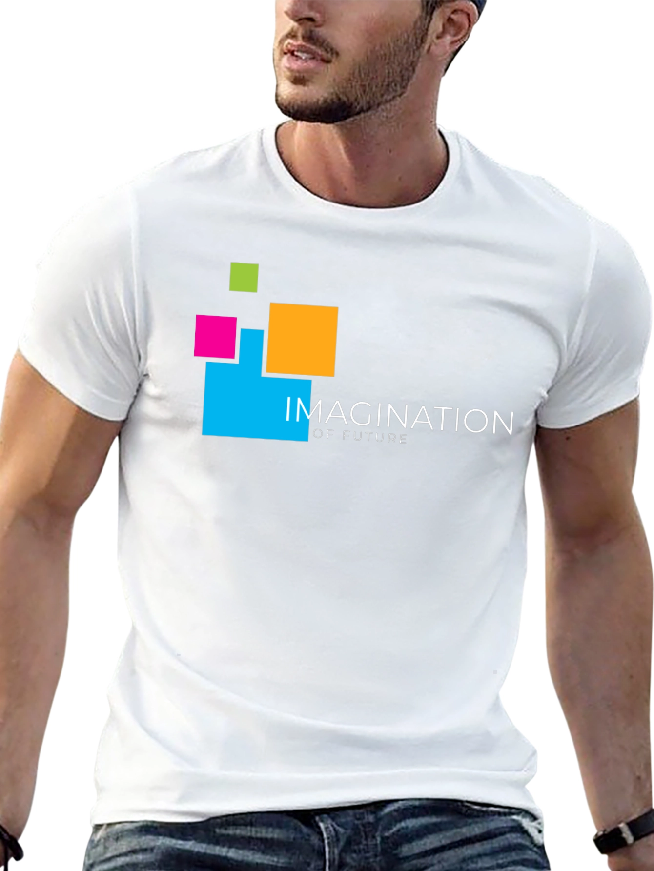 Imagination of Future Black Graphic T-Shirt