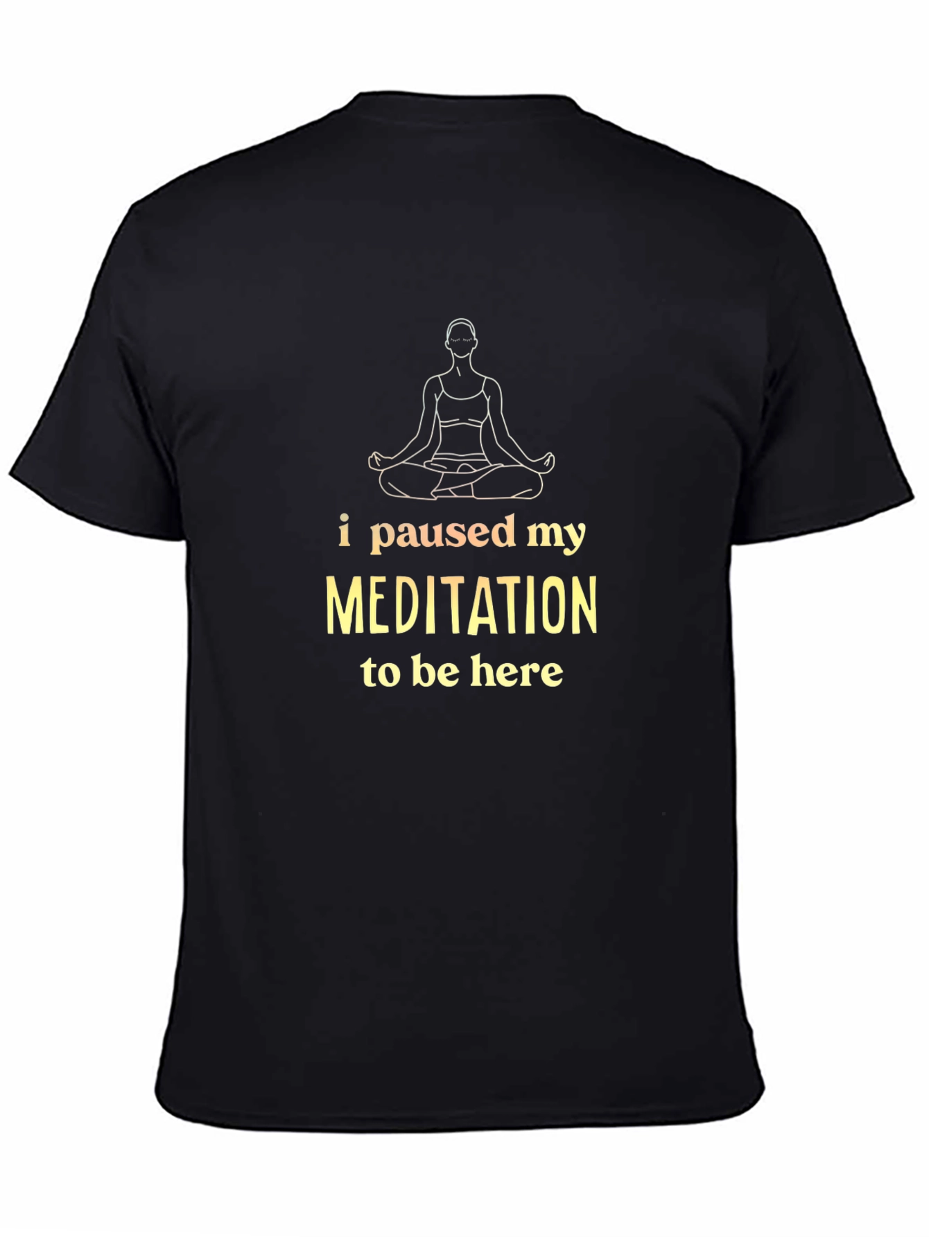 Meditation Pause Black T-Shirt