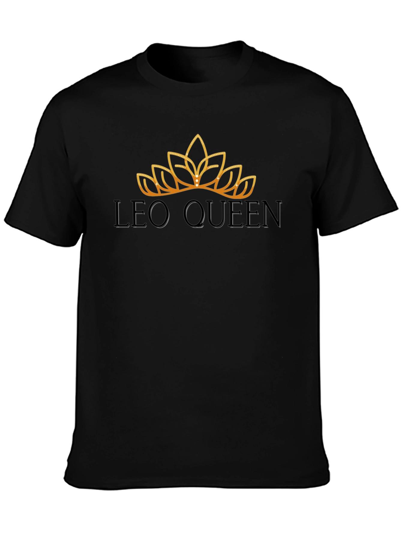 Leo Queen Graphic T-Shirt - Black