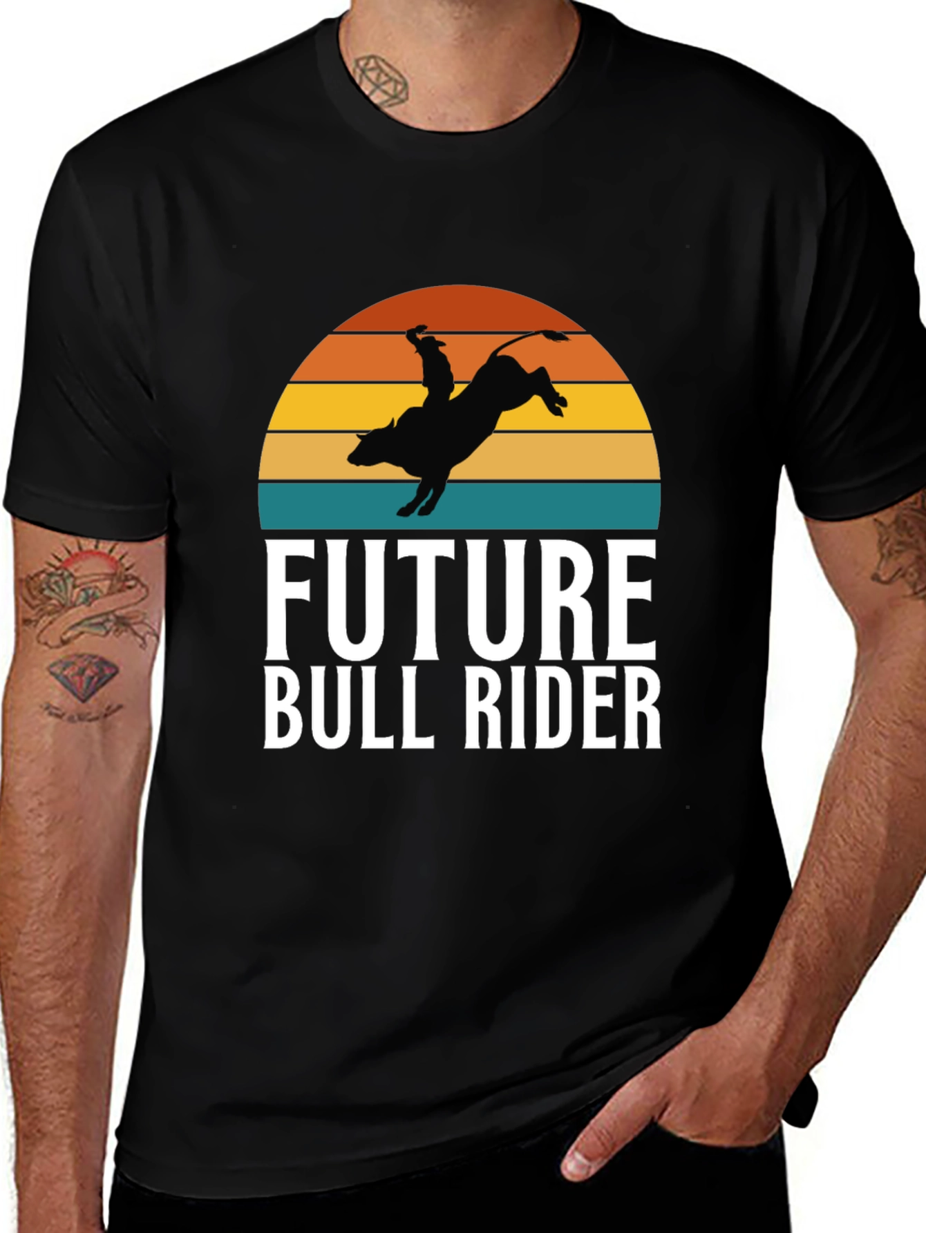 Future Bull Rider Graphic Tee - Rodeo Cowboy T-Shirt