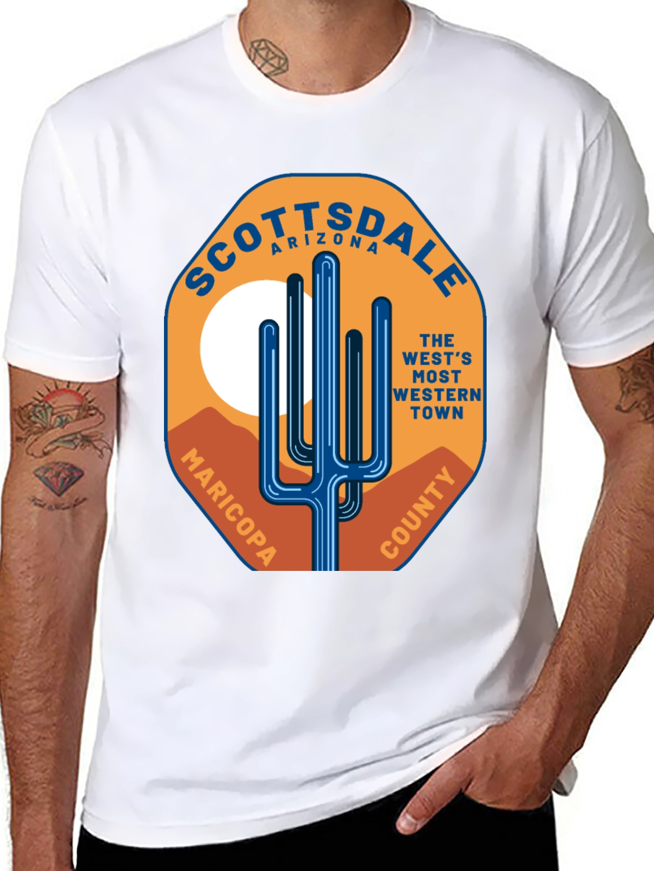 Scottsdale Arizona Cactus Graphic T-Shirt