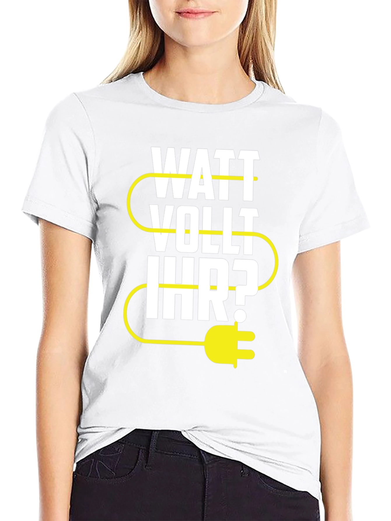 Watt Vollt Ihr? Funny Electrical Pun T-Shirt