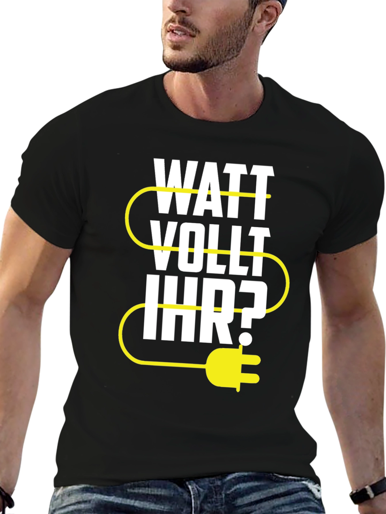 Watt Vollt Ihr? Funny Electrical Pun T-Shirt