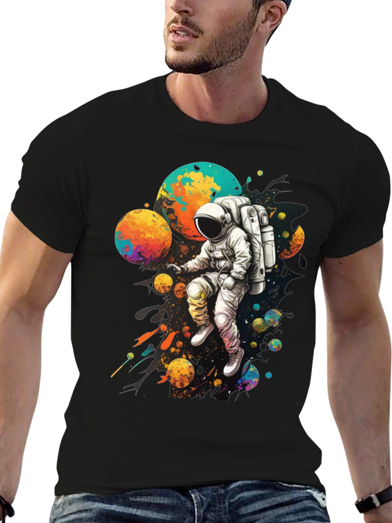 Astronaut Galaxy T-Shirt - Space Adventure Tee