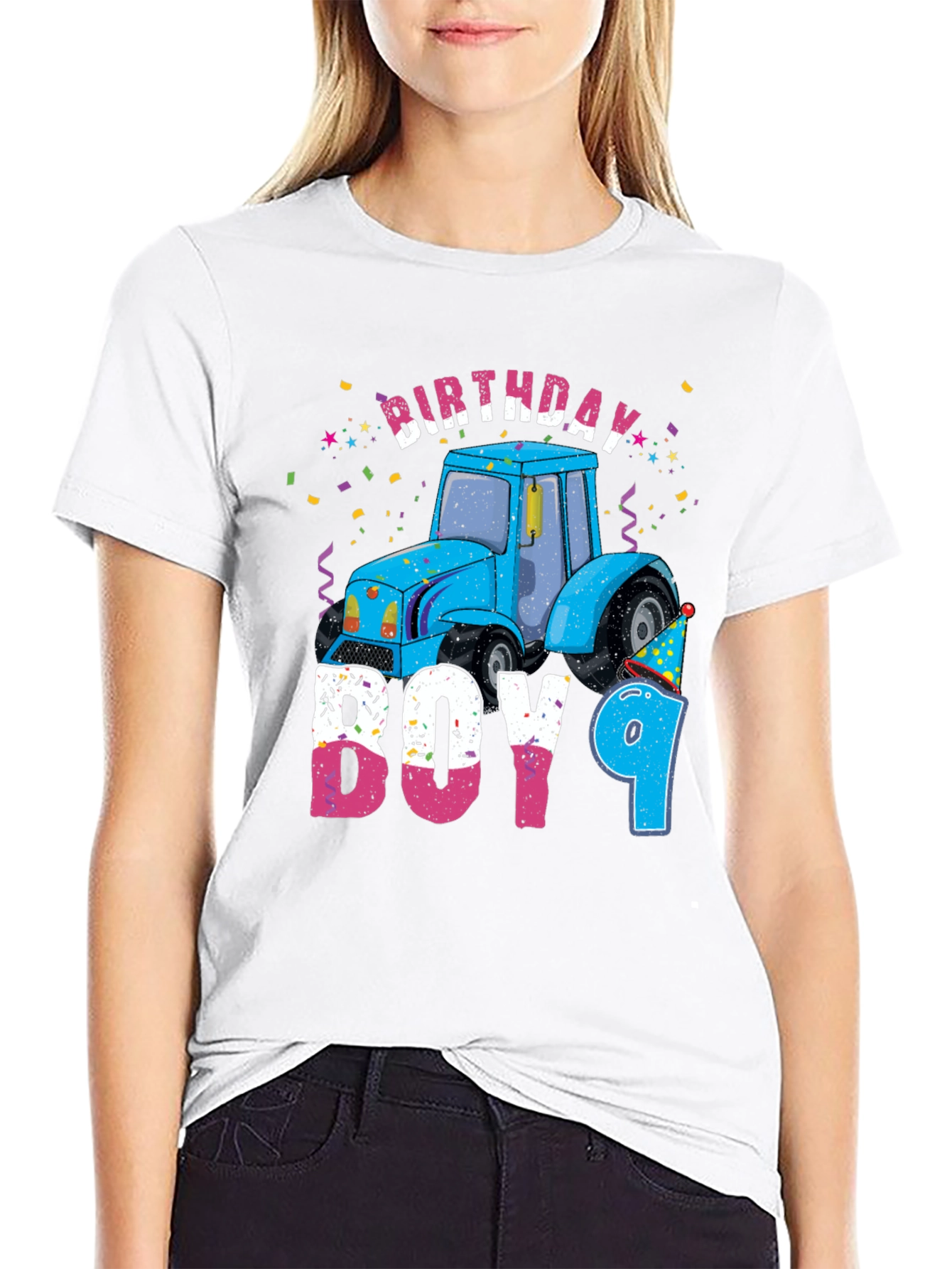 Birthday Boy 9 Tractor T-Shirt