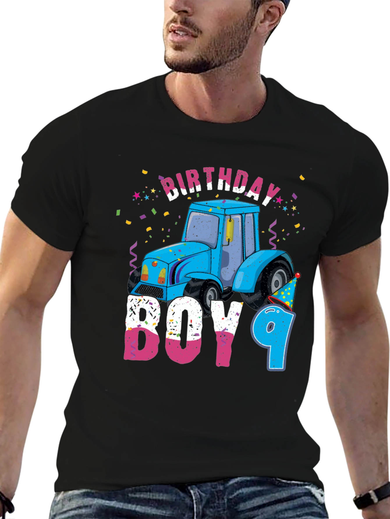 Birthday Boy 9 Tractor T-Shirt