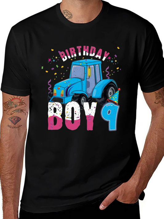 Birthday Boy 9 Tractor T-Shirt