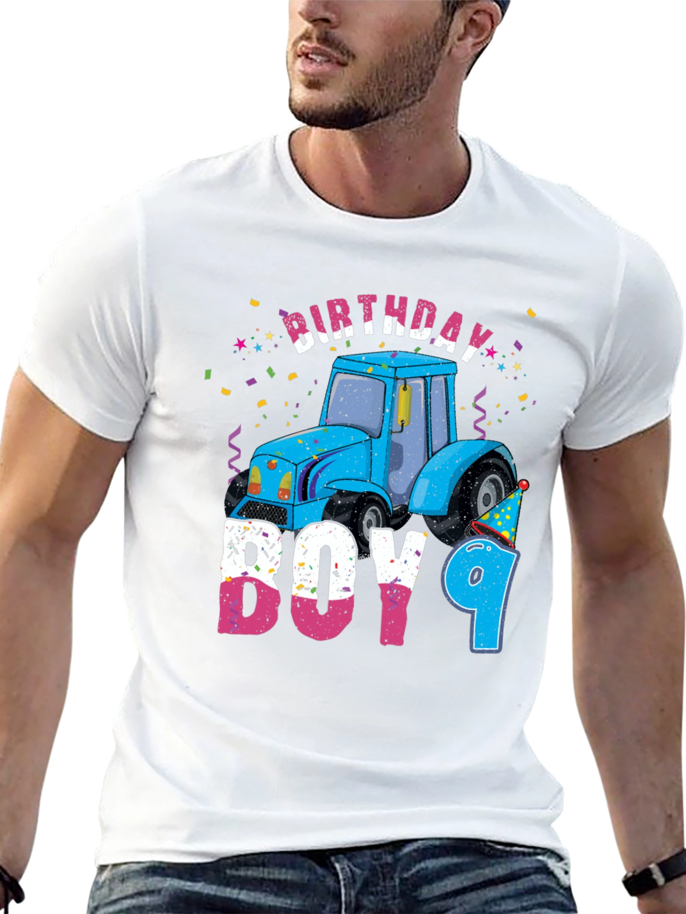 Birthday Boy 9 Tractor T-Shirt