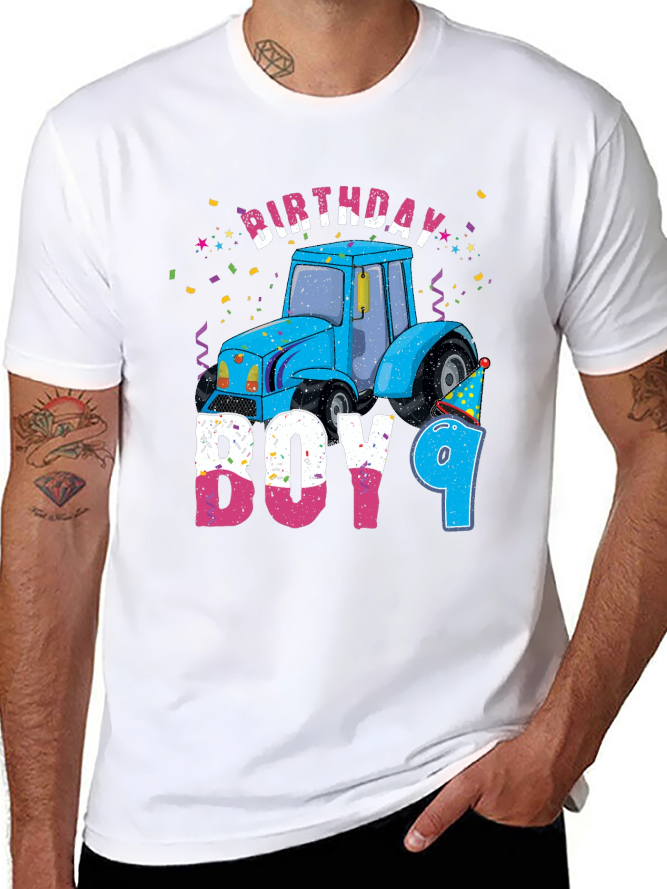 Birthday Boy 9 Tractor T-Shirt