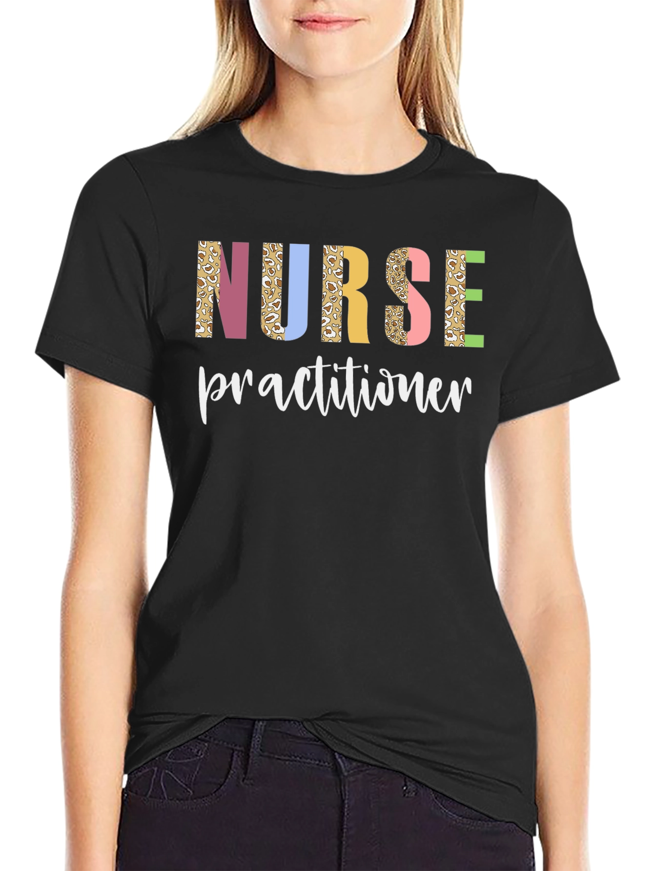 Nurse Practitioner Leopard Print T-Shirt