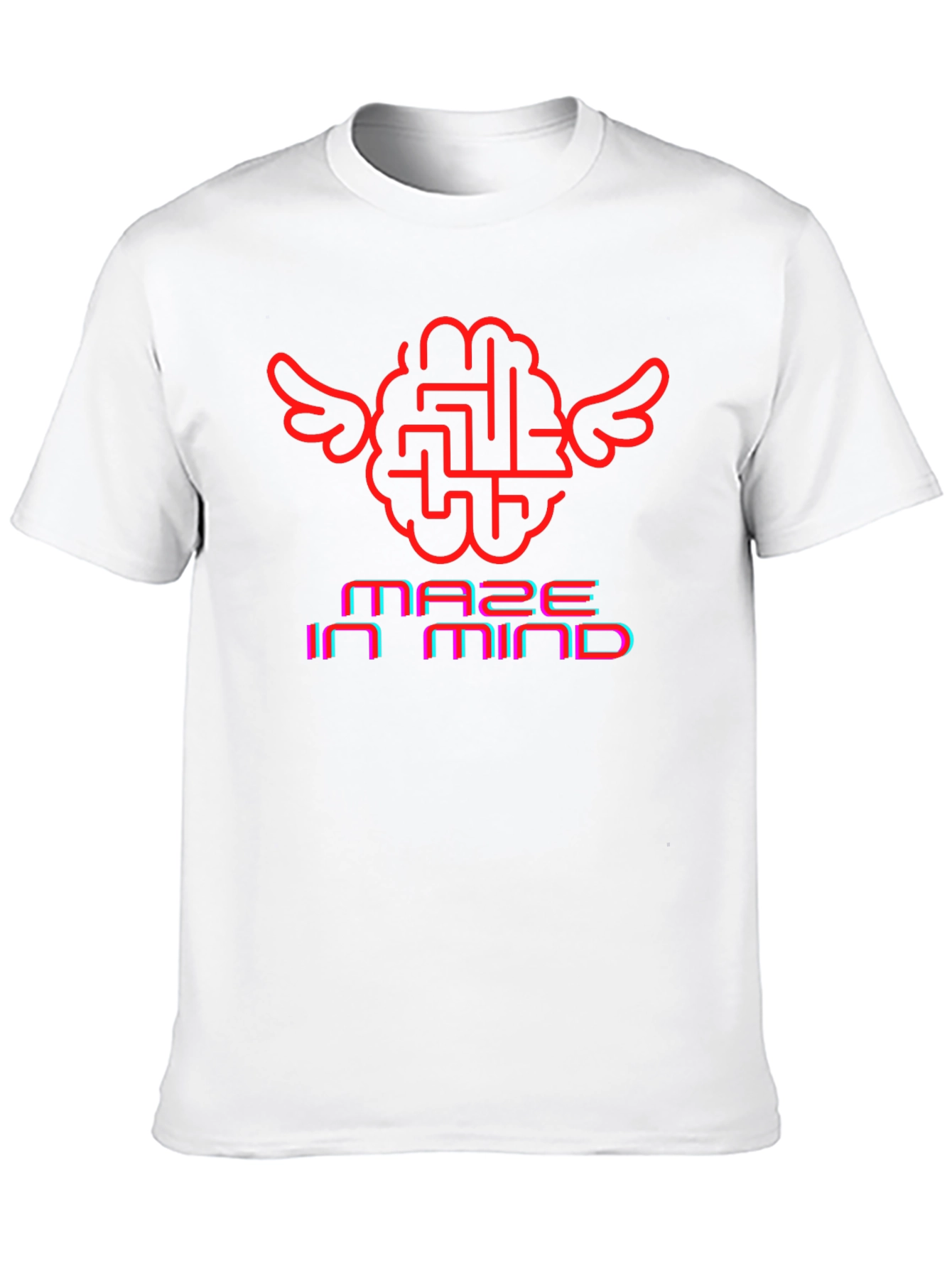 Maze in Mind Graphic T-Shirt - Brain Wings