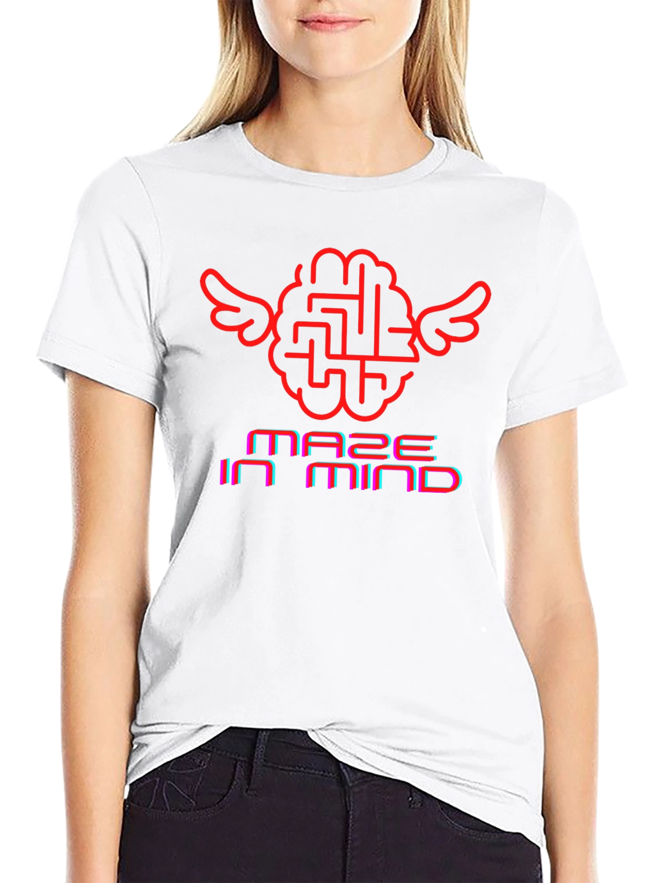 Maze in Mind Graphic T-Shirt - Brain Wings