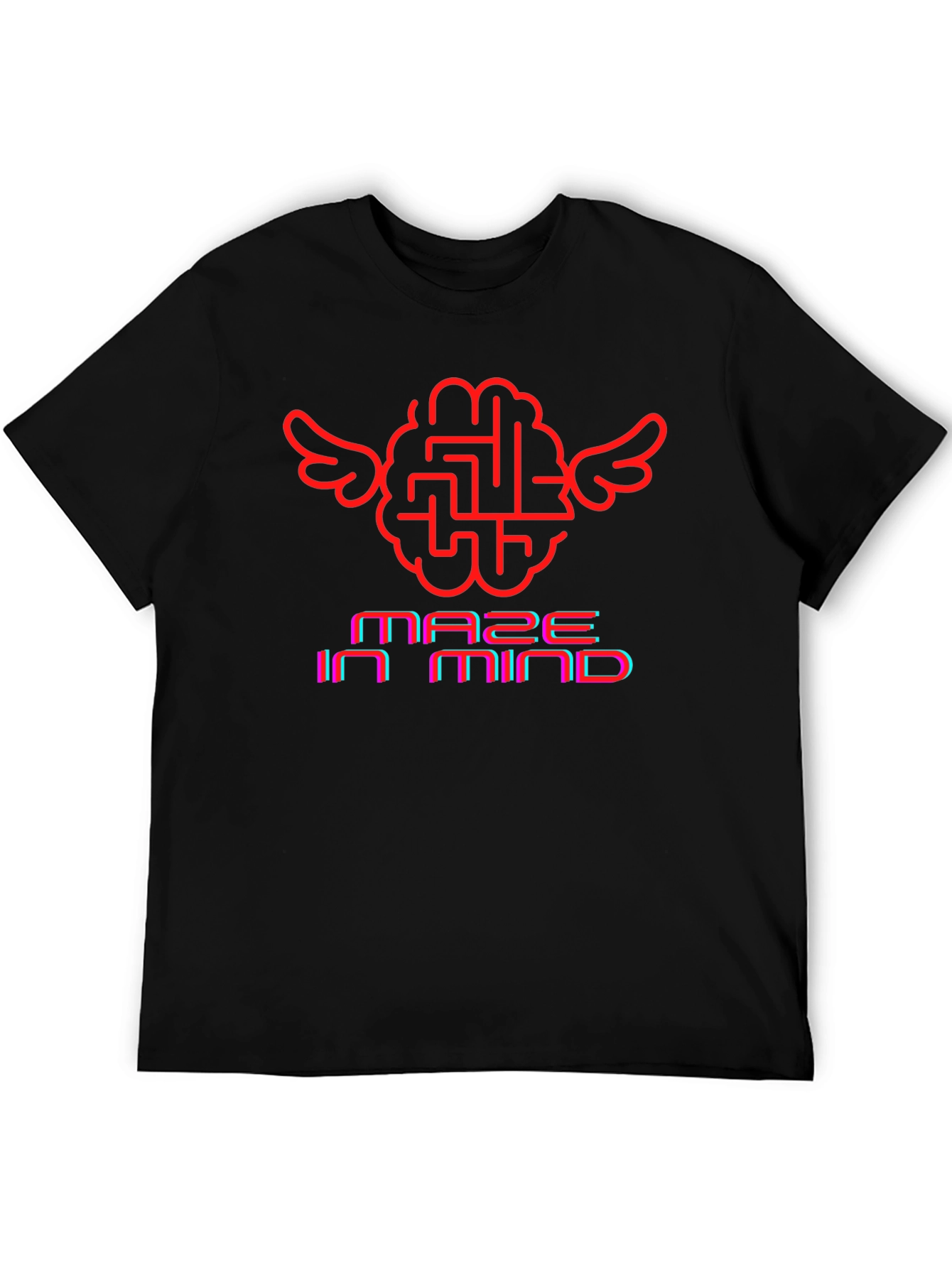 Maze in Mind Graphic T-Shirt - Brain Wings