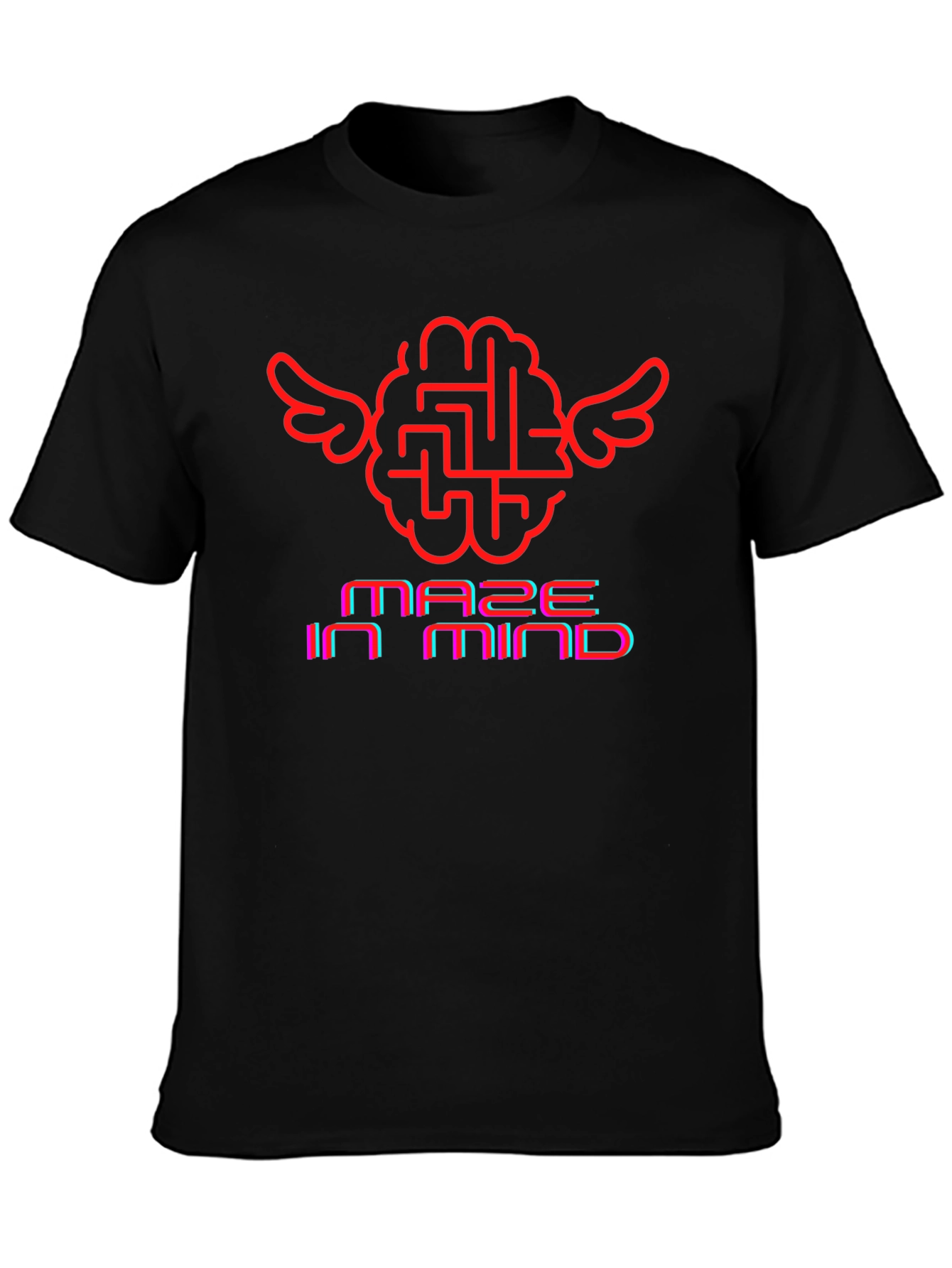 Maze in Mind Graphic T-Shirt - Brain Wings