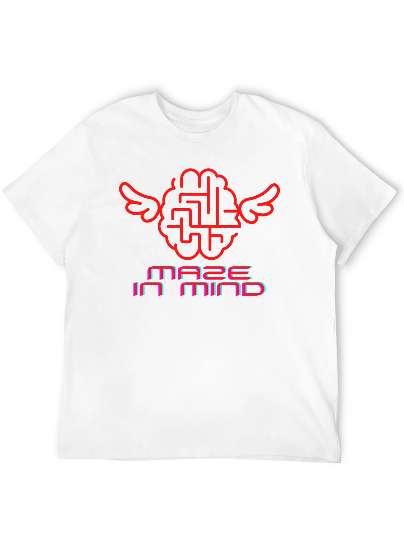 Maze in Mind Graphic T-Shirt - Brain Wings