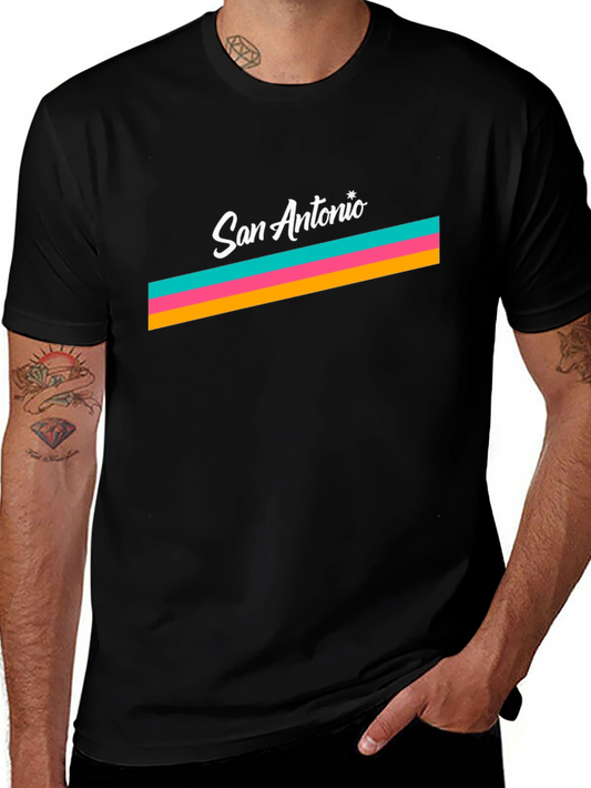 San Antonio Retro Stripe T-Shirt