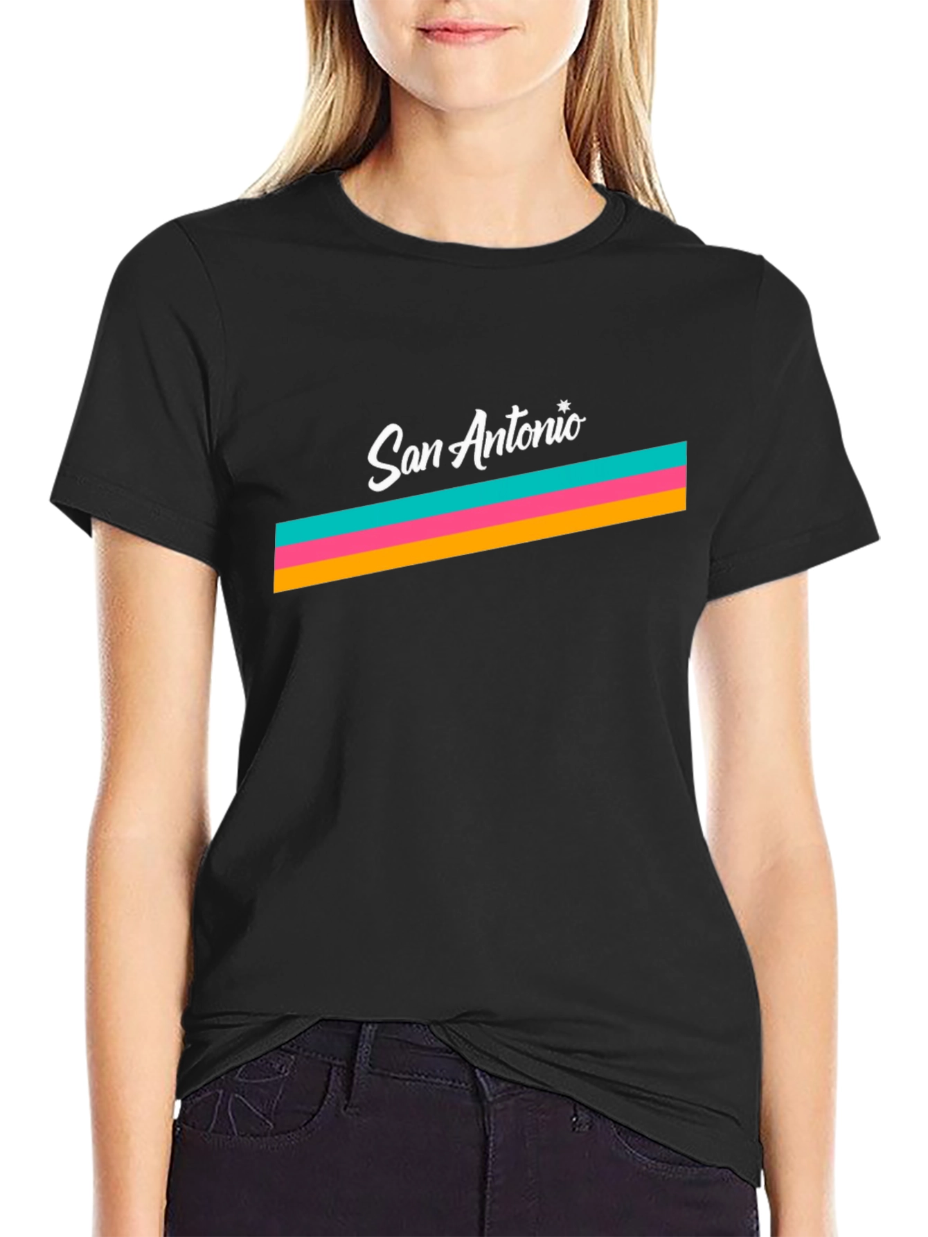San Antonio Retro Stripe T-Shirt