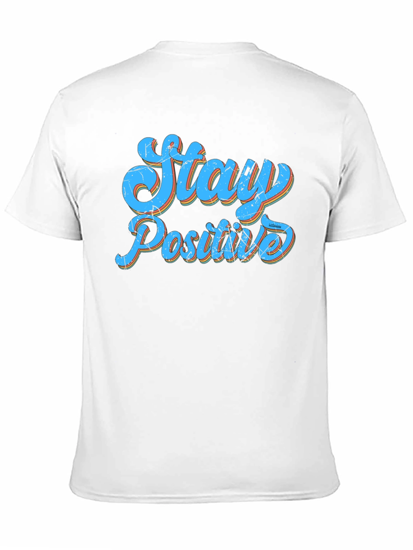 Stay Positive Graphic Print Black T-Shirt