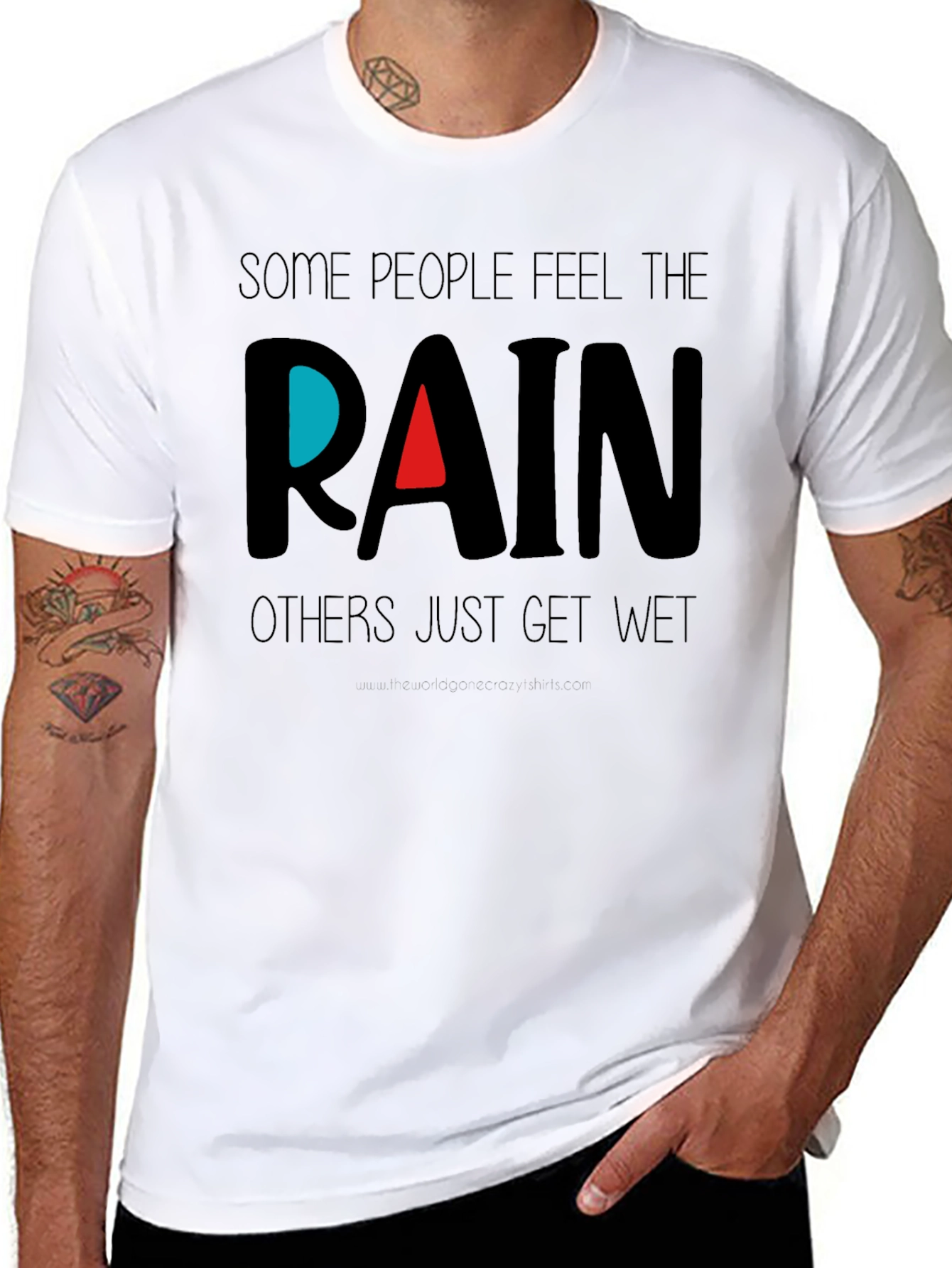Feel the Rain Black T-Shirt